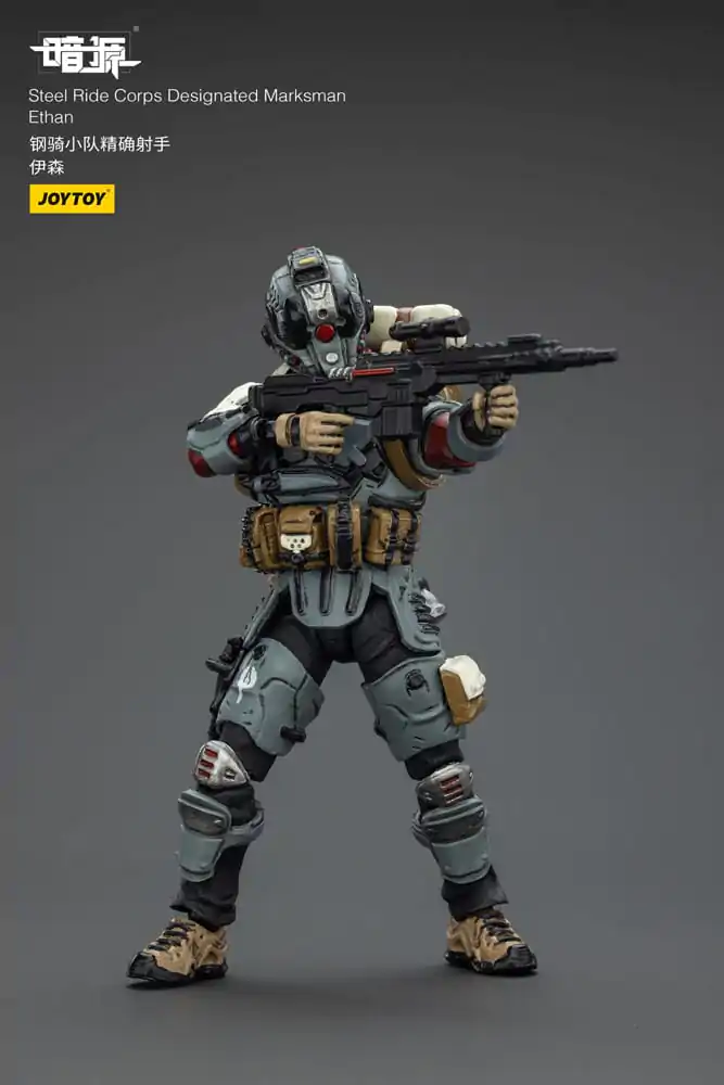 Steel Ride Corps Dark Source Action Figur Designated Marksman Ethan 7 cm Produktfoto