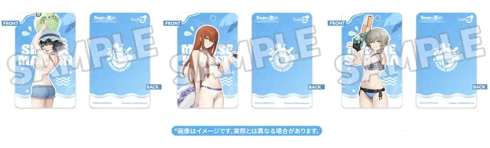 Steins Gate PVC-Statuen 3er-Pack 1/7 Suzuha Amane, Kurisu Makise, Mayuri Shiina Swimsuit Ver. Produktfoto