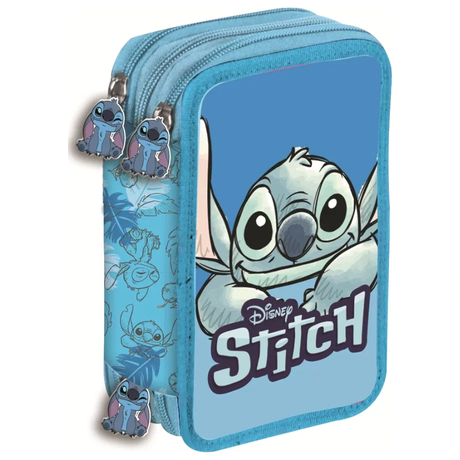 Stitch Abstract Filled Triple Decker Federmäppchen Produktfoto