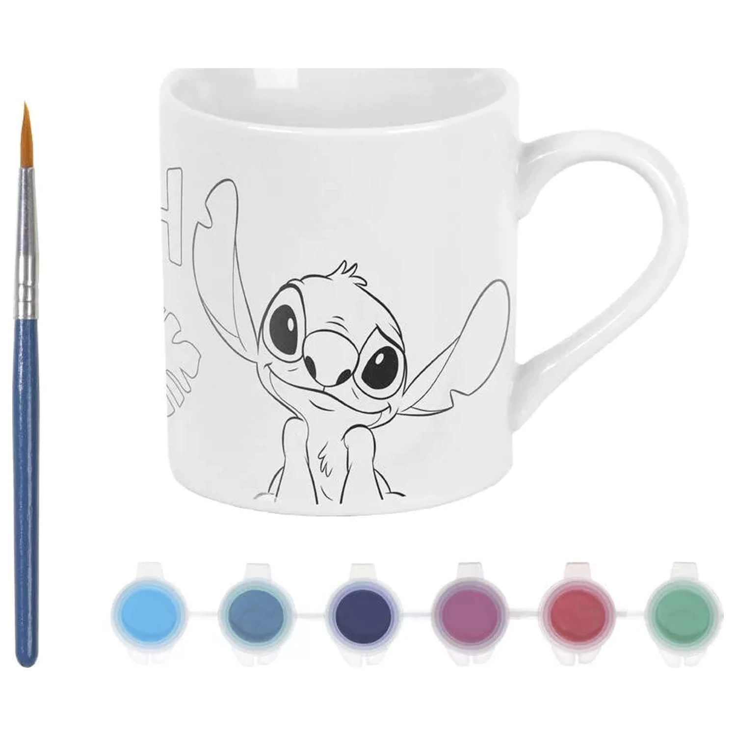 Stitch Alien bemalbare Porzellan Tasse 235 ml Produktfoto