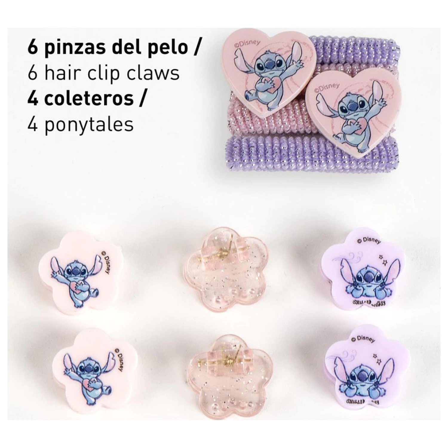 Stitch Alien Heart Haarklammer, Haargummi Set in Box Produktfoto