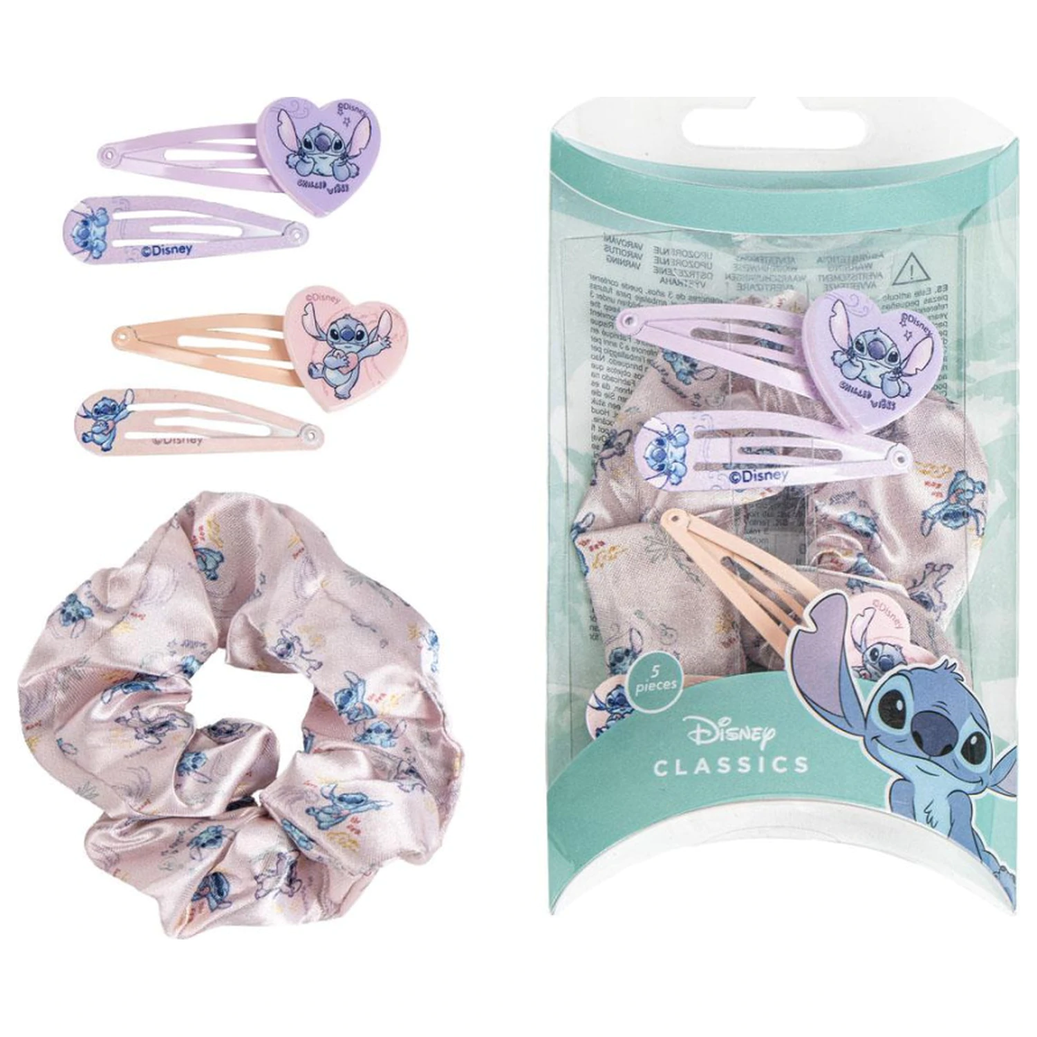 Stitch Alien Love Haarspange und Haargummi Set in Box Produktfoto
