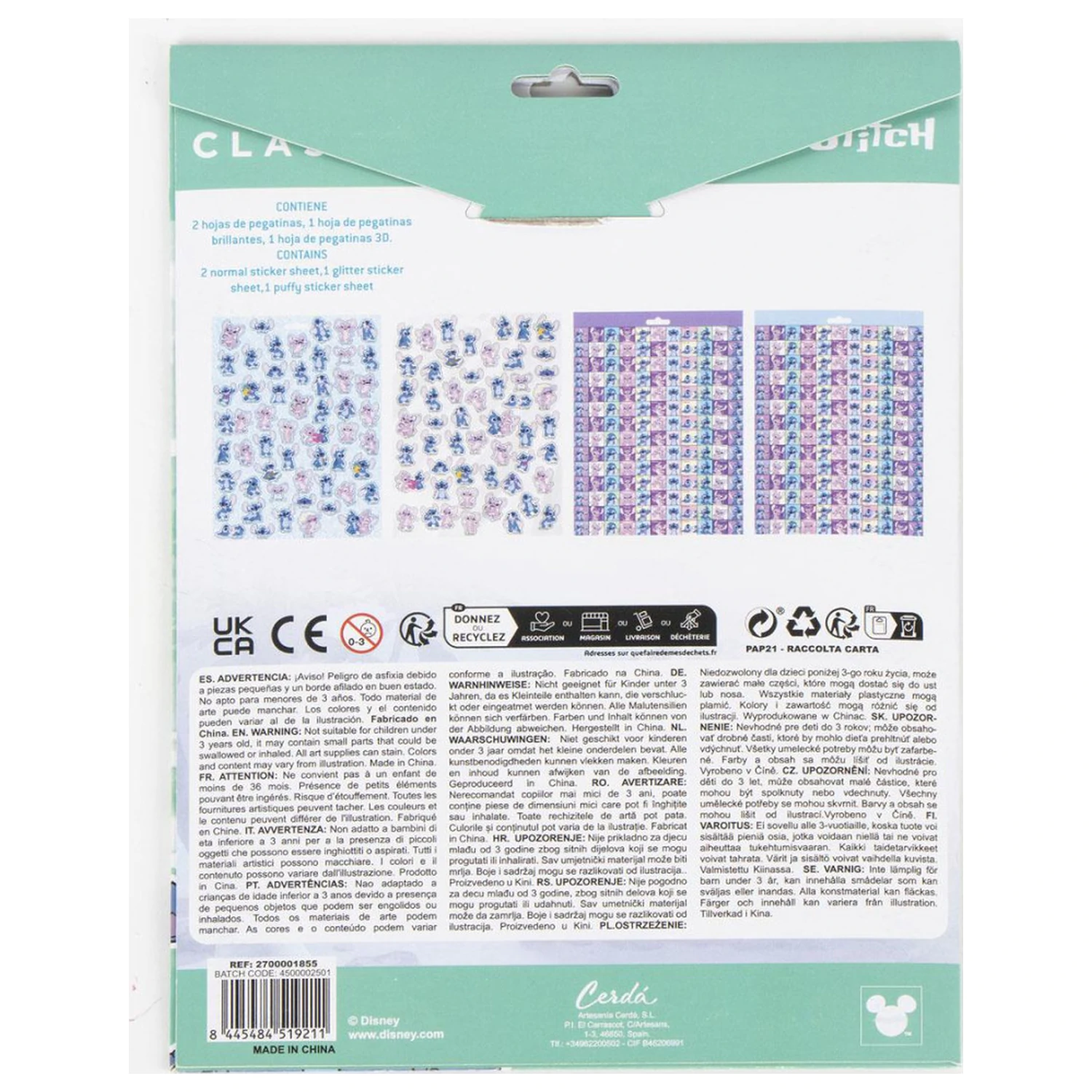 Stitch Alien Sticker Set 300 Stück Produktfoto