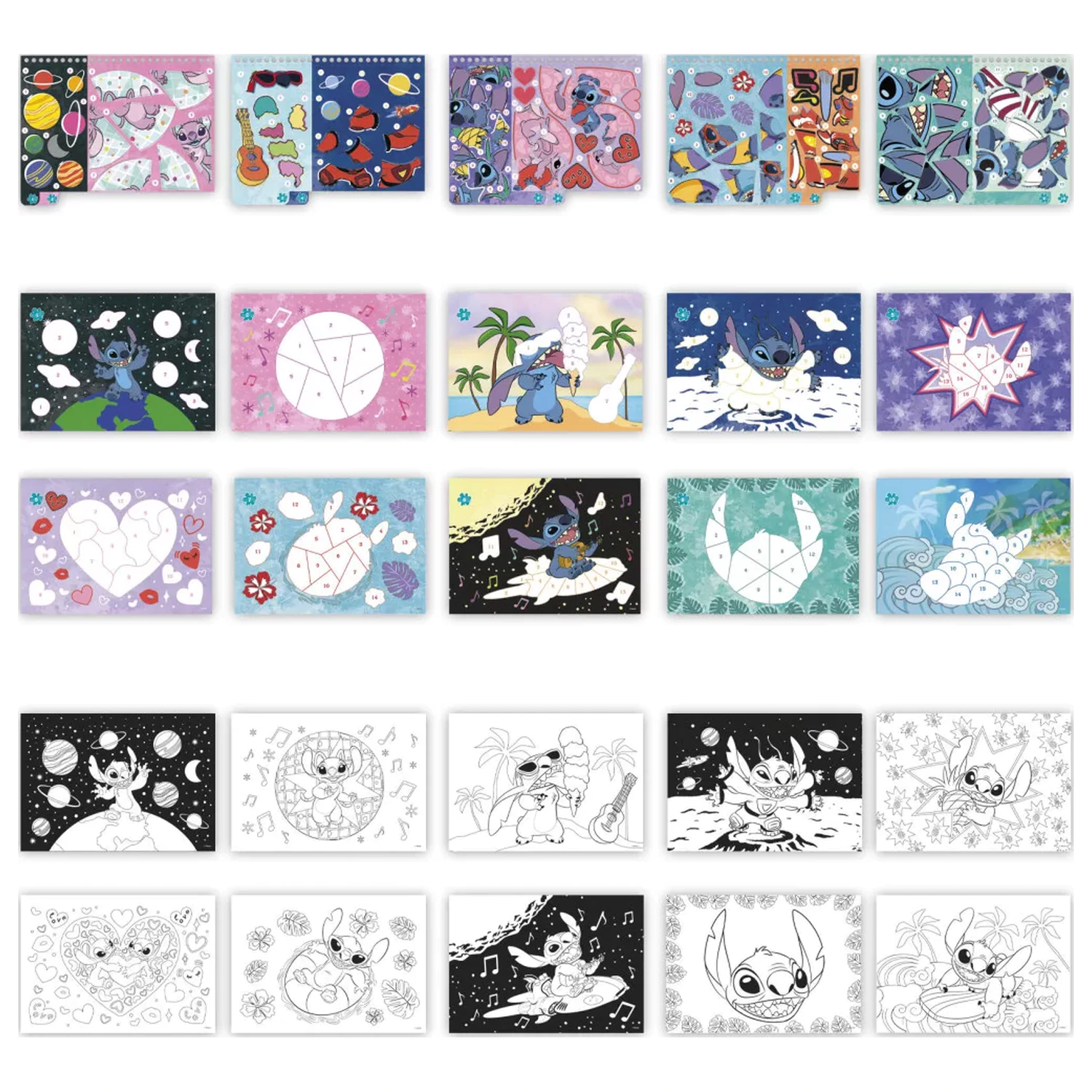Stitch Alien Sticker Kreatives Set Produktfoto