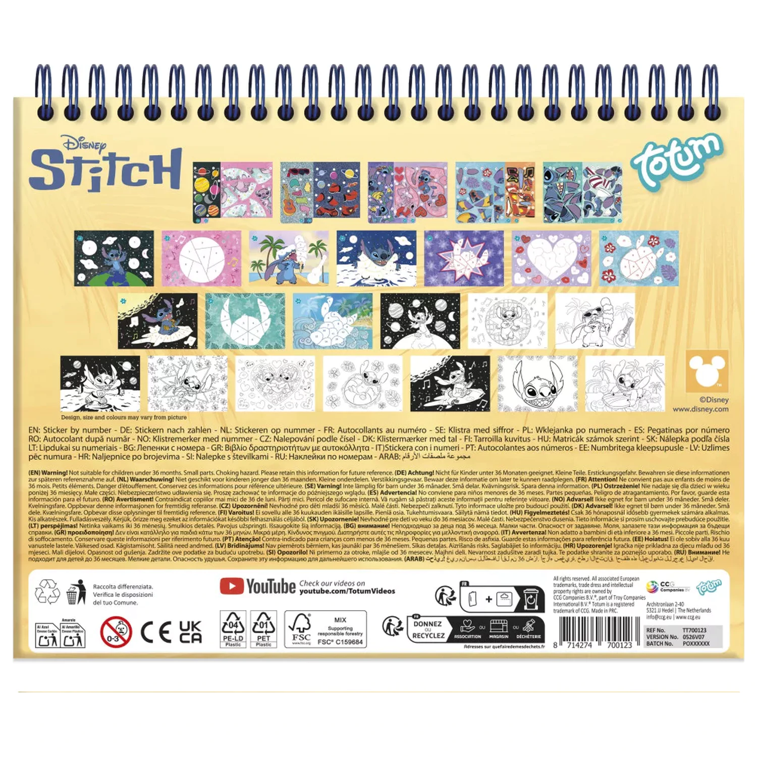 Stitch Alien Sticker Kreatives Set Produktfoto