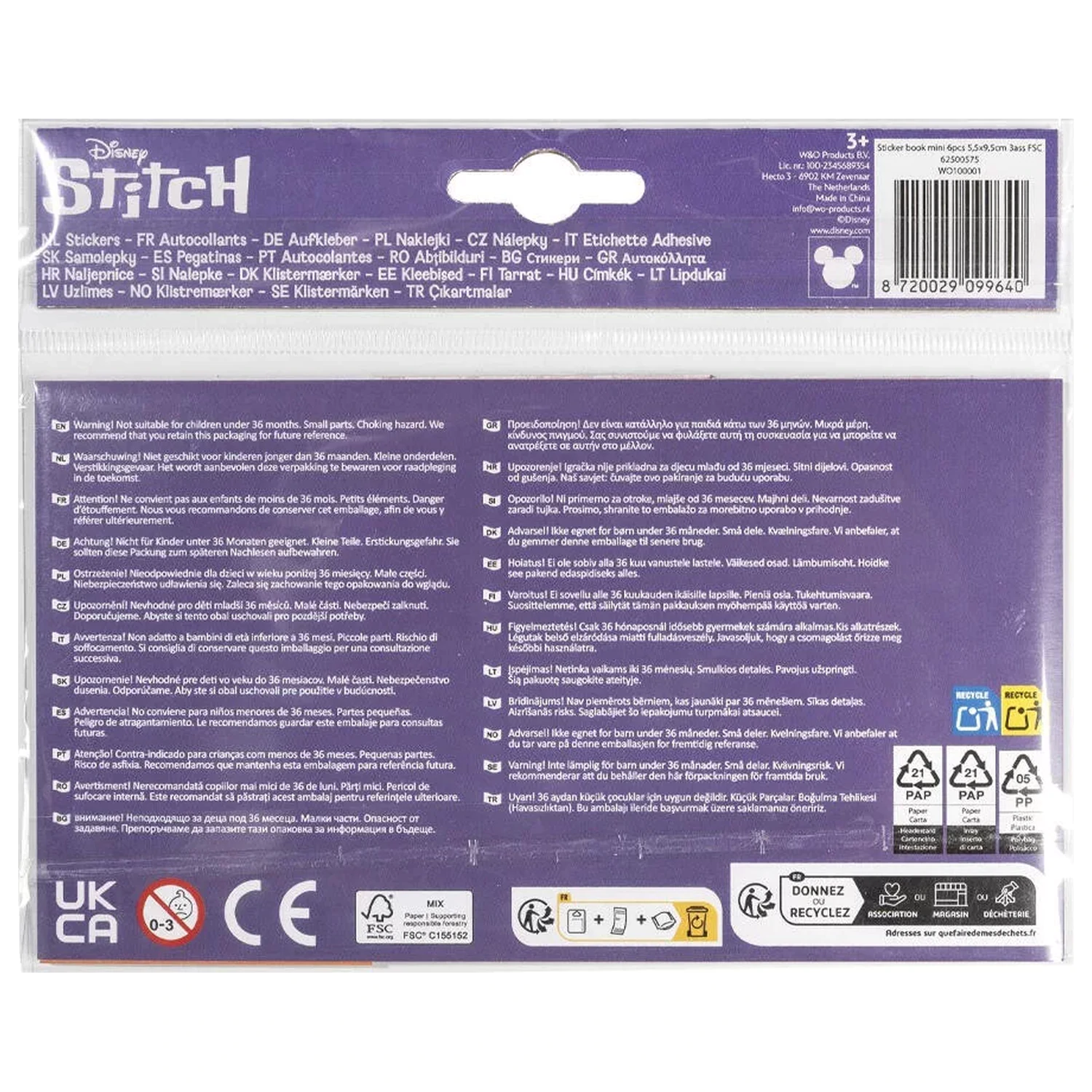 Stitch Aliens Mini Sticker Set 6-teilig Produktfoto