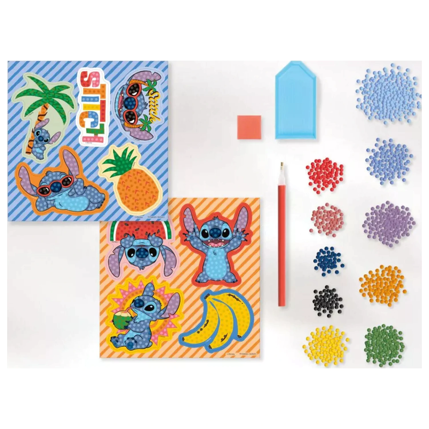 Lilo & Stitch Aloha Diamond Painting Aufkleber Set von 9 Produktfoto