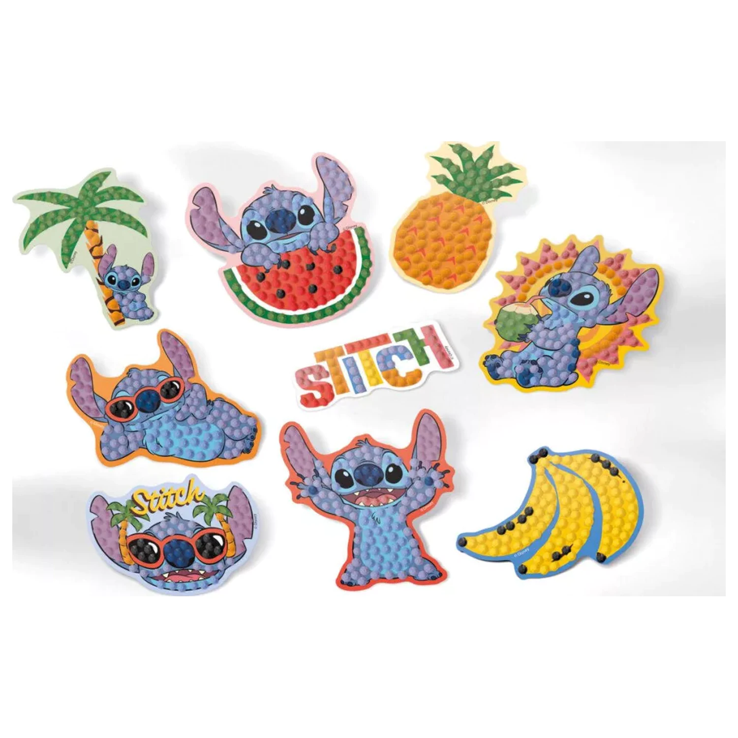 Lilo & Stitch Aloha Diamond Painting Aufkleber Set von 9 Produktfoto