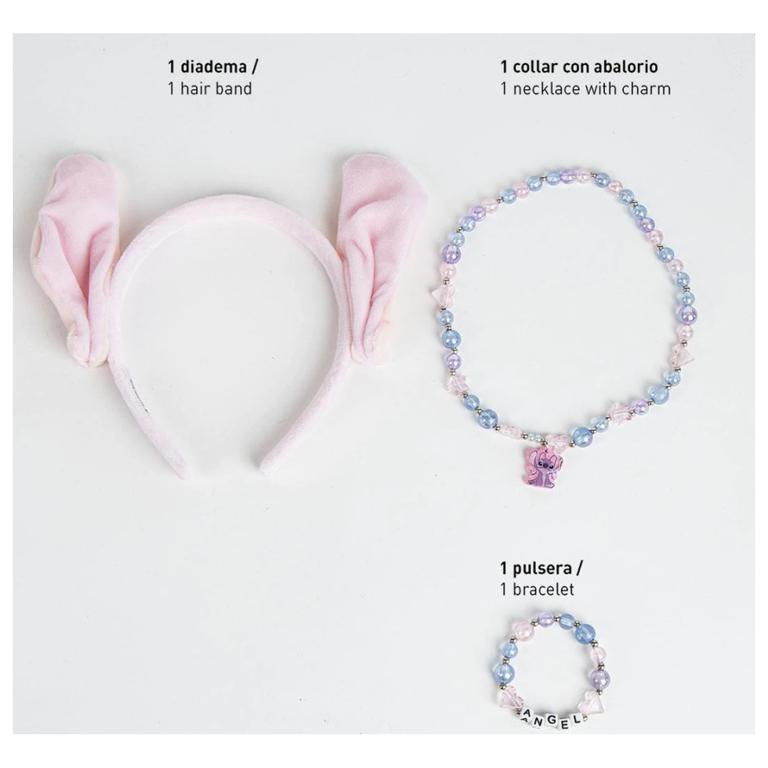 Stitch Angel Schmuck und Haarband Set Produktfoto
