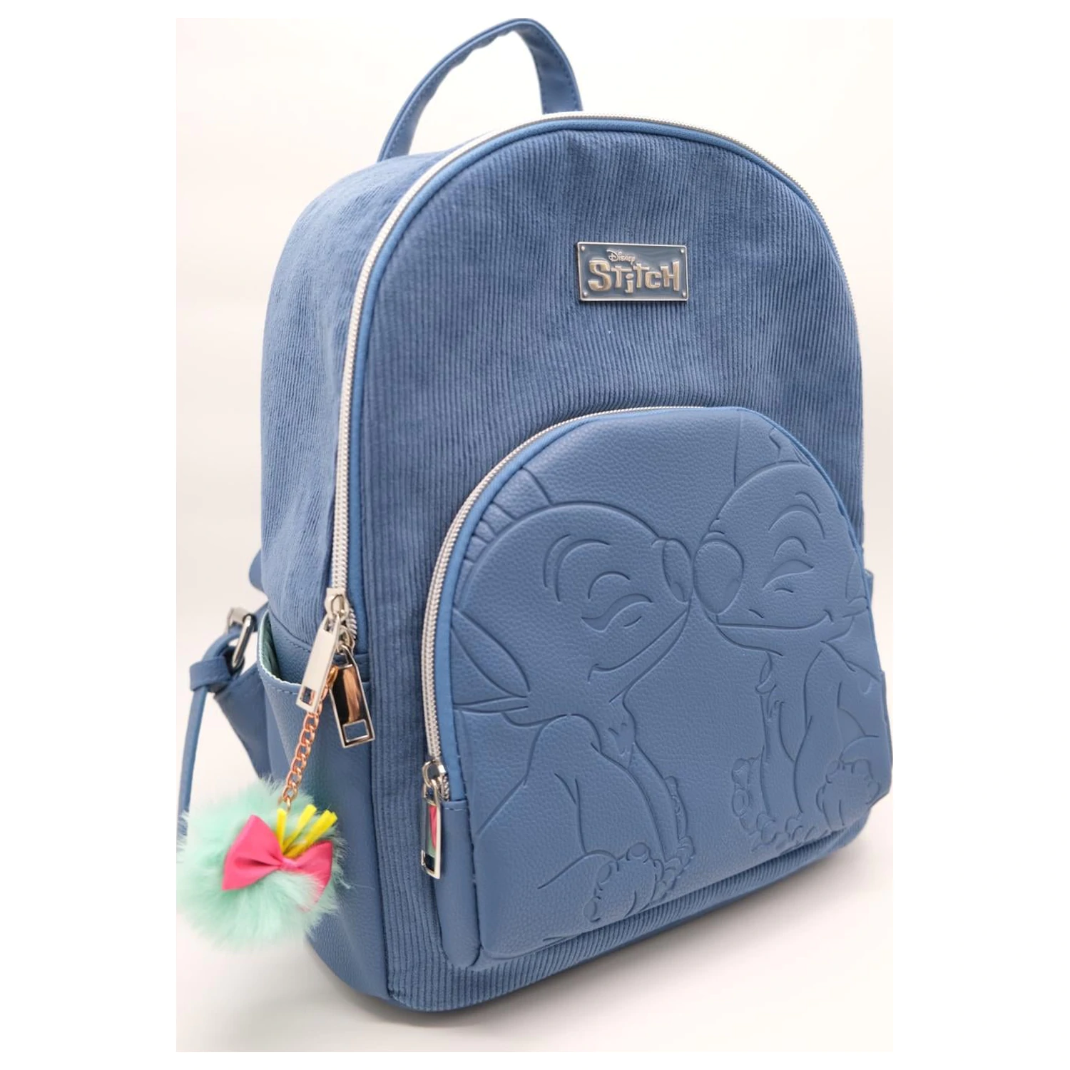 Stitch & Angel Fashion Duo Blauer Cord Rucksack Produktfoto