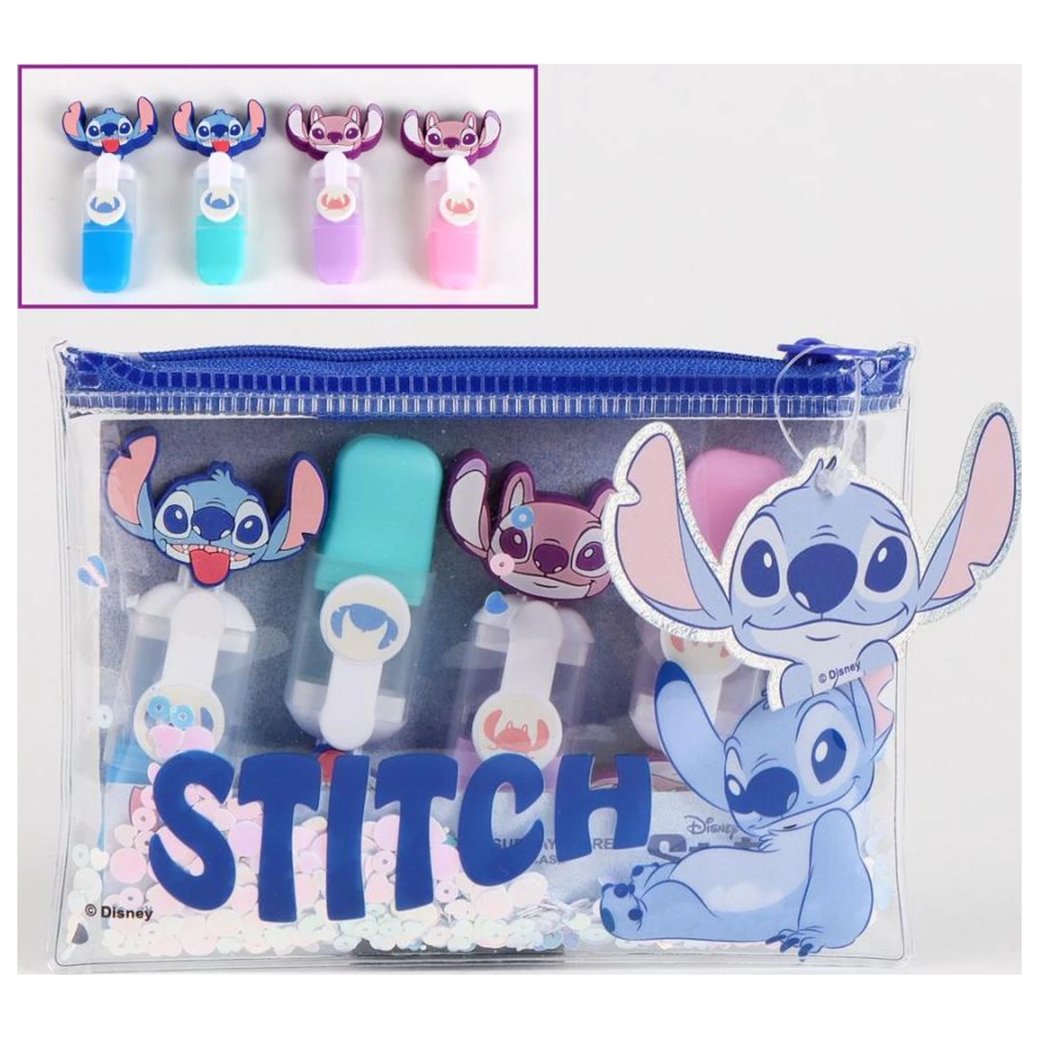 Stitch & Angel Pack mit 4 Mini Textmarker Head Produktfoto