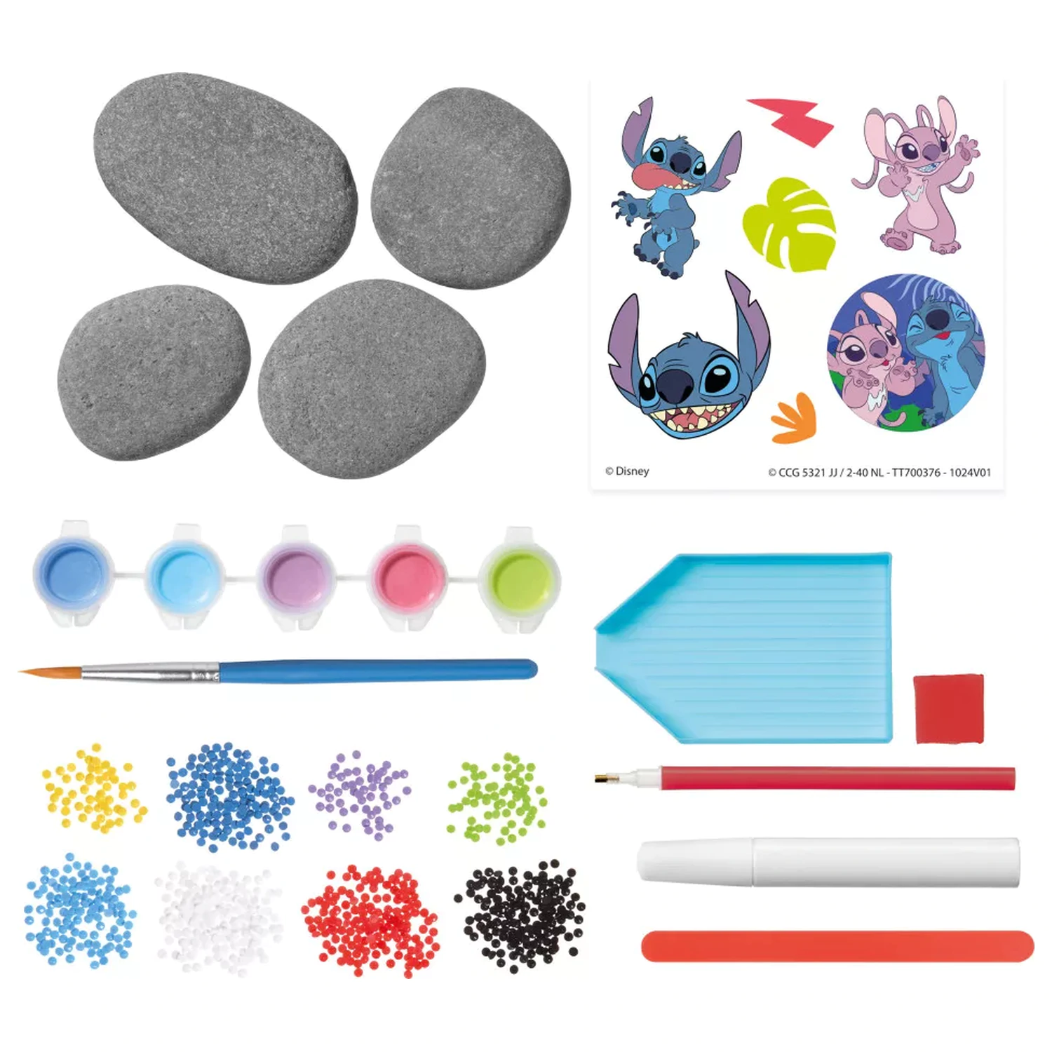 Stitch Angel Kieselstein Deko-Kit mit Aufkleber Produktfoto