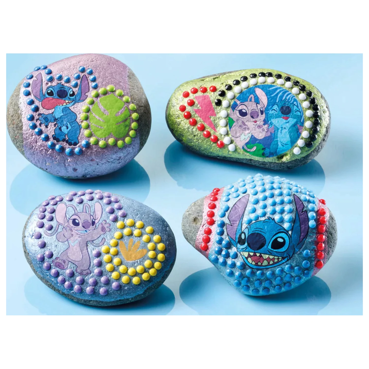 Stitch Angel Kieselstein Deko-Kit mit Aufkleber Produktfoto