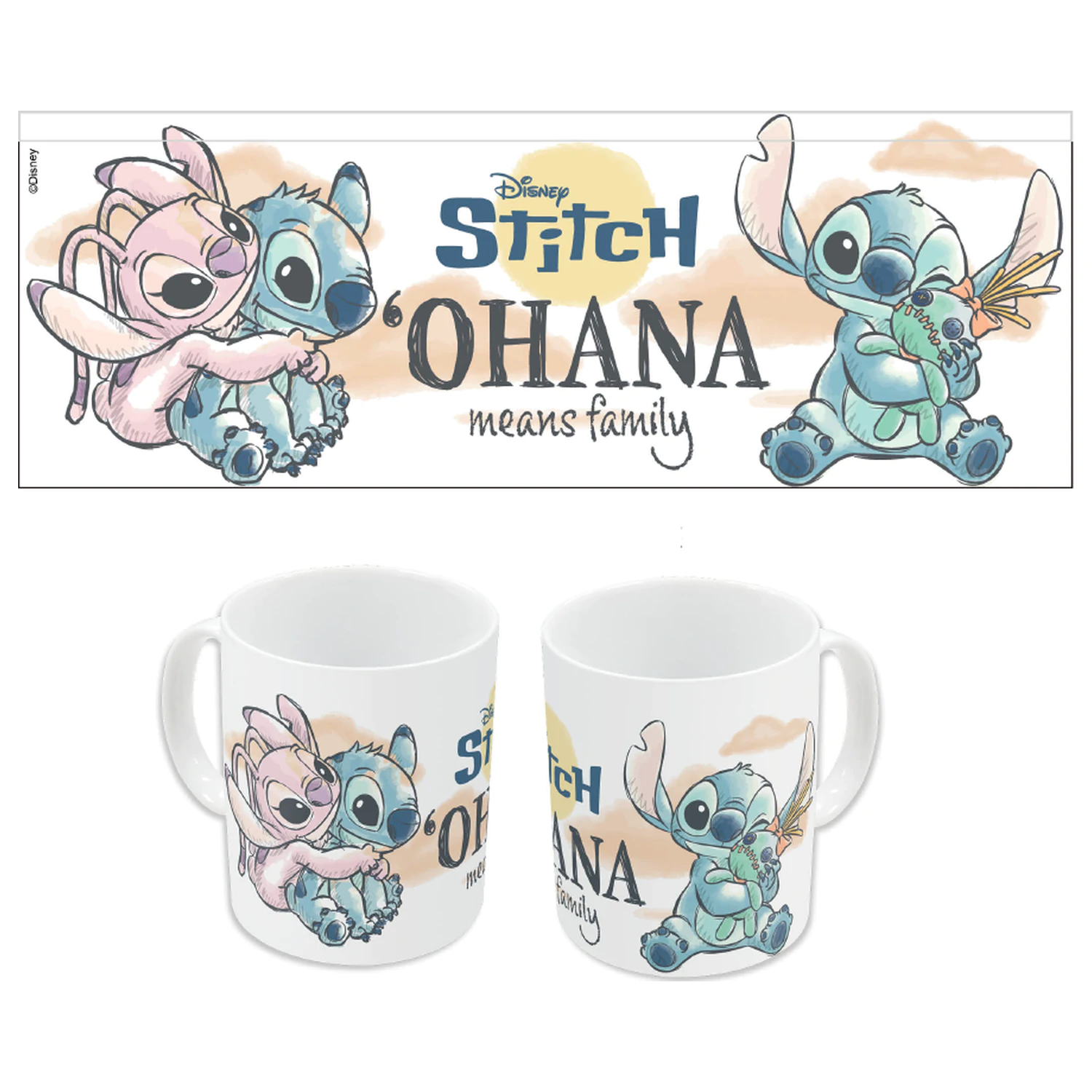Stitch & Angel Ohana Keramikbecher 325ml Produktfoto