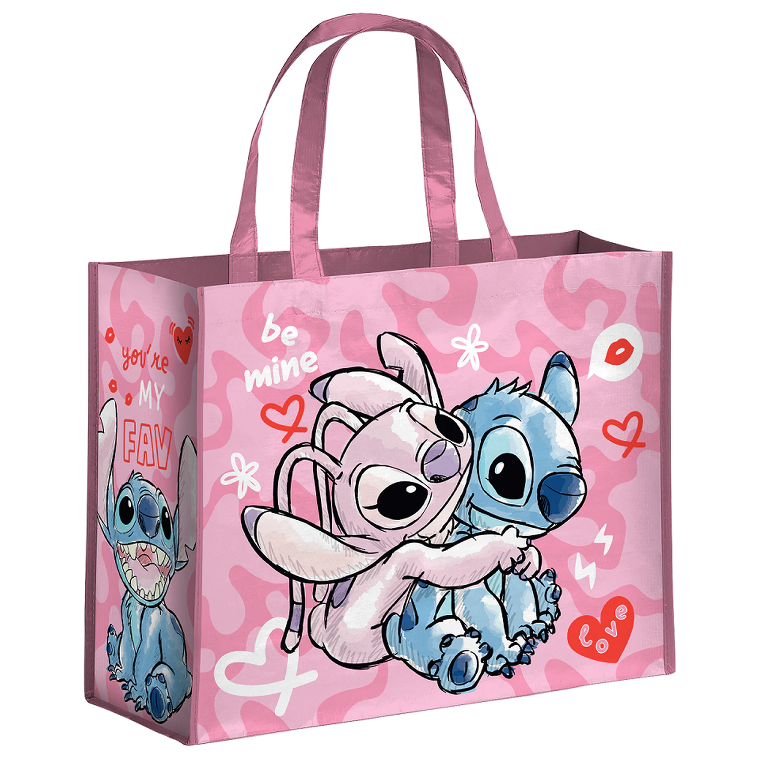 Stitch & Angel Pink Einkaufstasche Produktfoto
