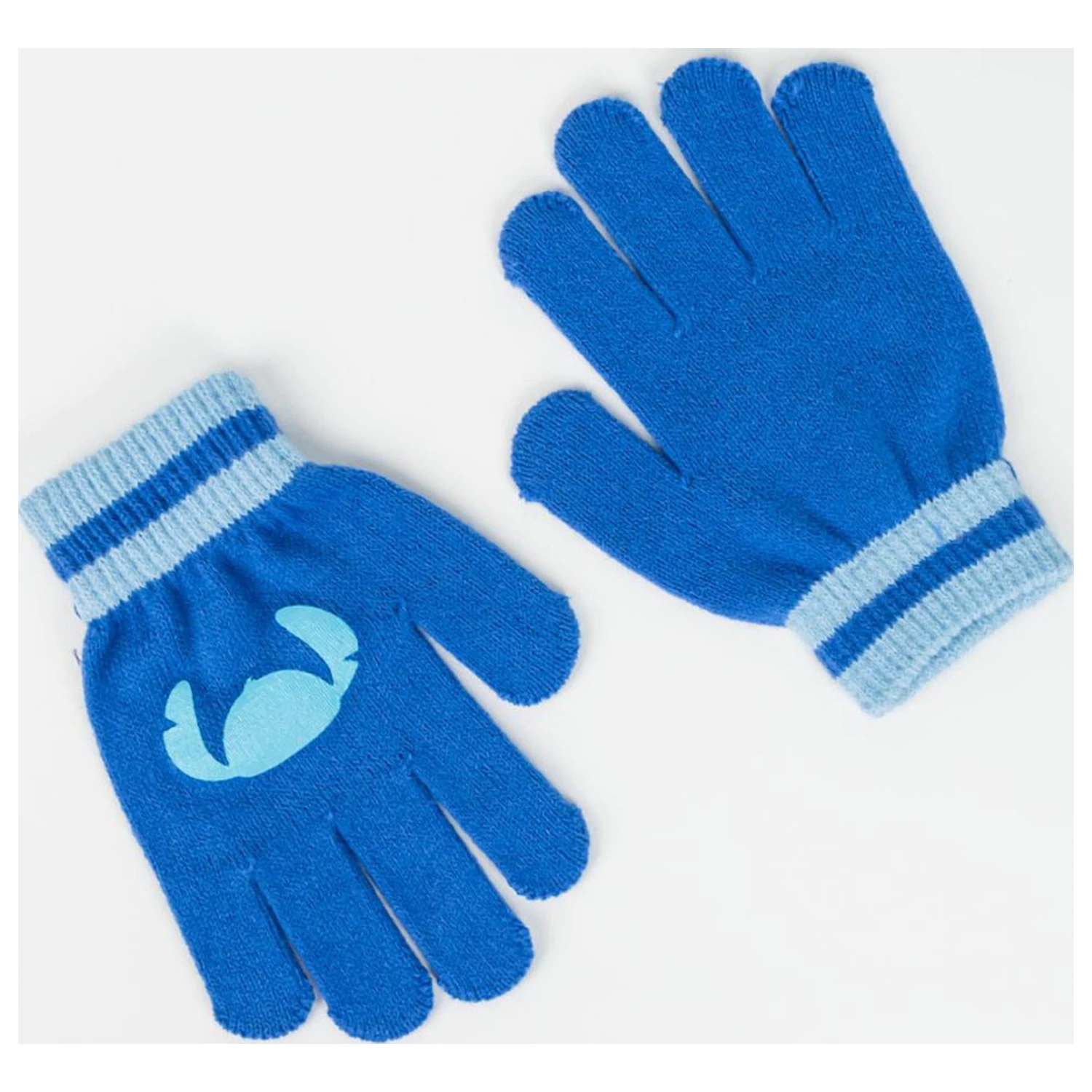 Stitch Blue Kinder Hut + Handschuh Set Produktfoto