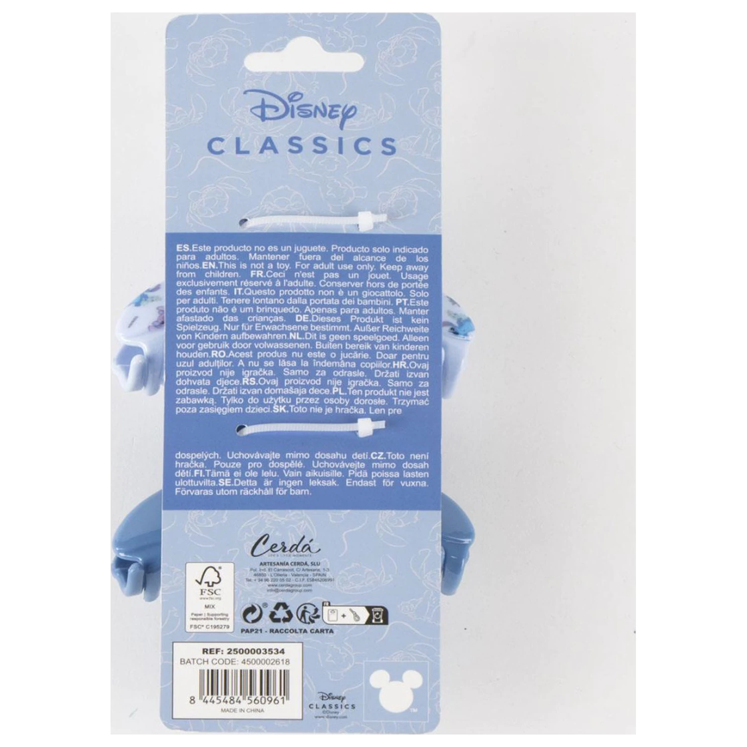 Lilo & Stitch Blue Haarspangen-Set aus 2 Produktfoto