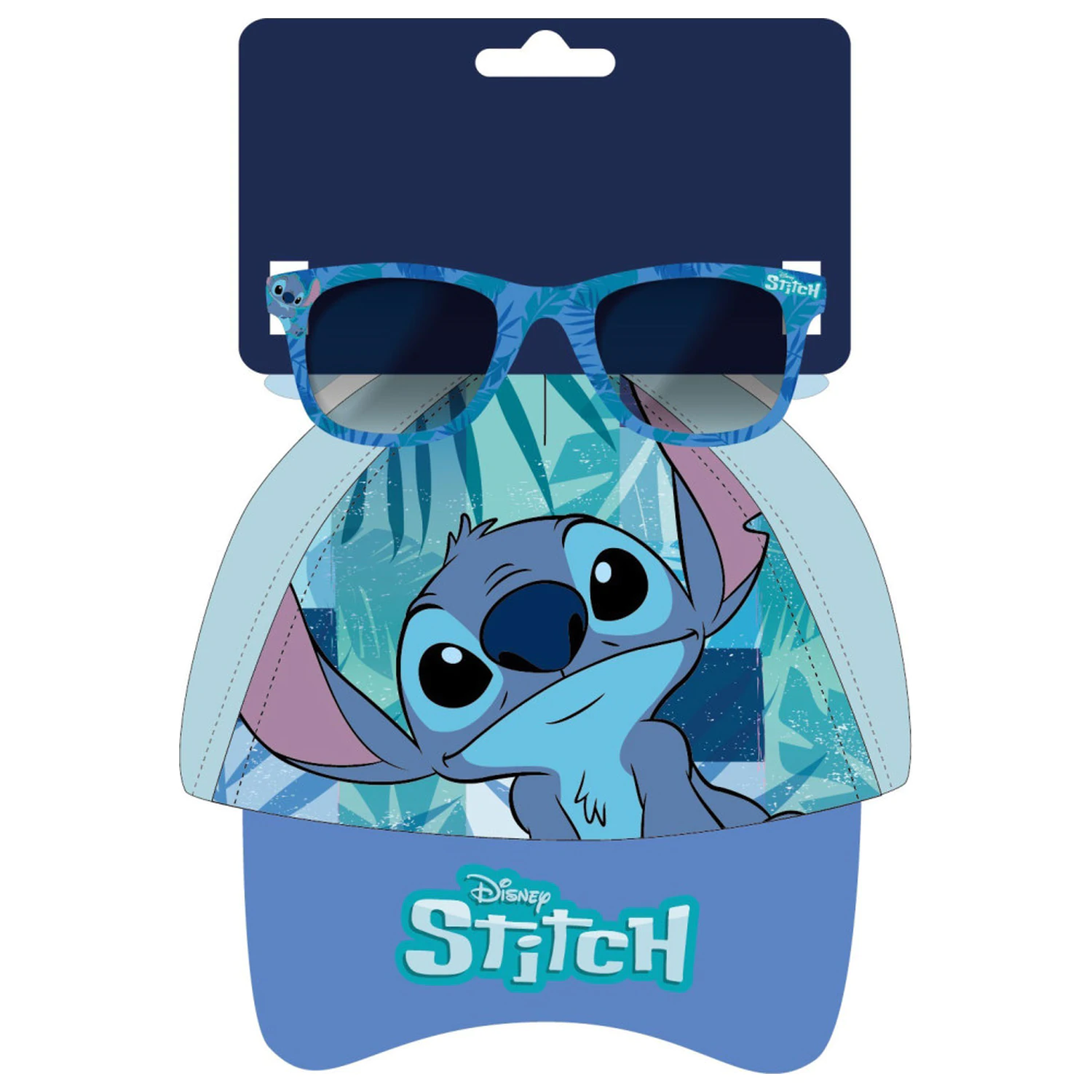 Stitch Blue Leaf Sonnenbrillen und Baseballkappe Set Produktfoto
