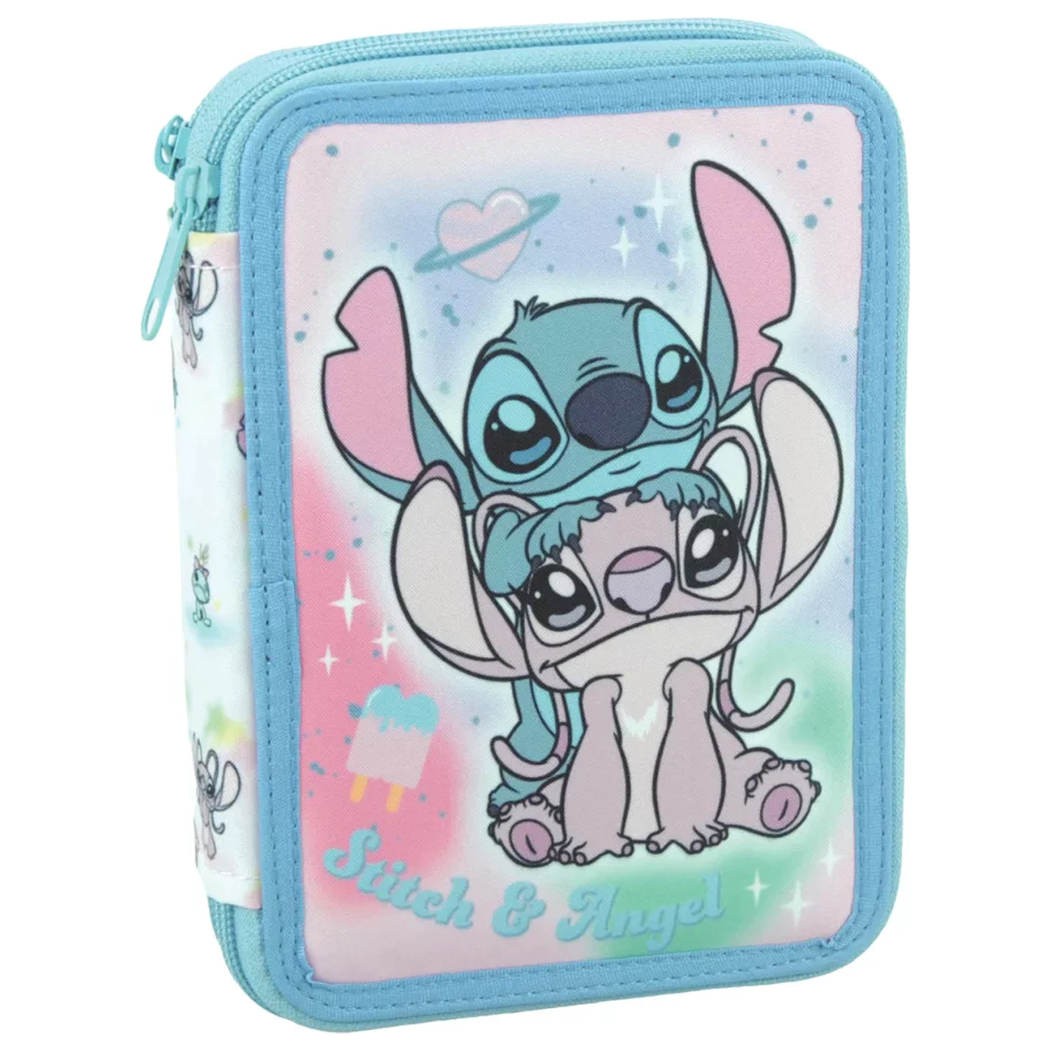 Stitch Brush It Out gefülltes 2-stöckiges Federmäppchen Produktfoto