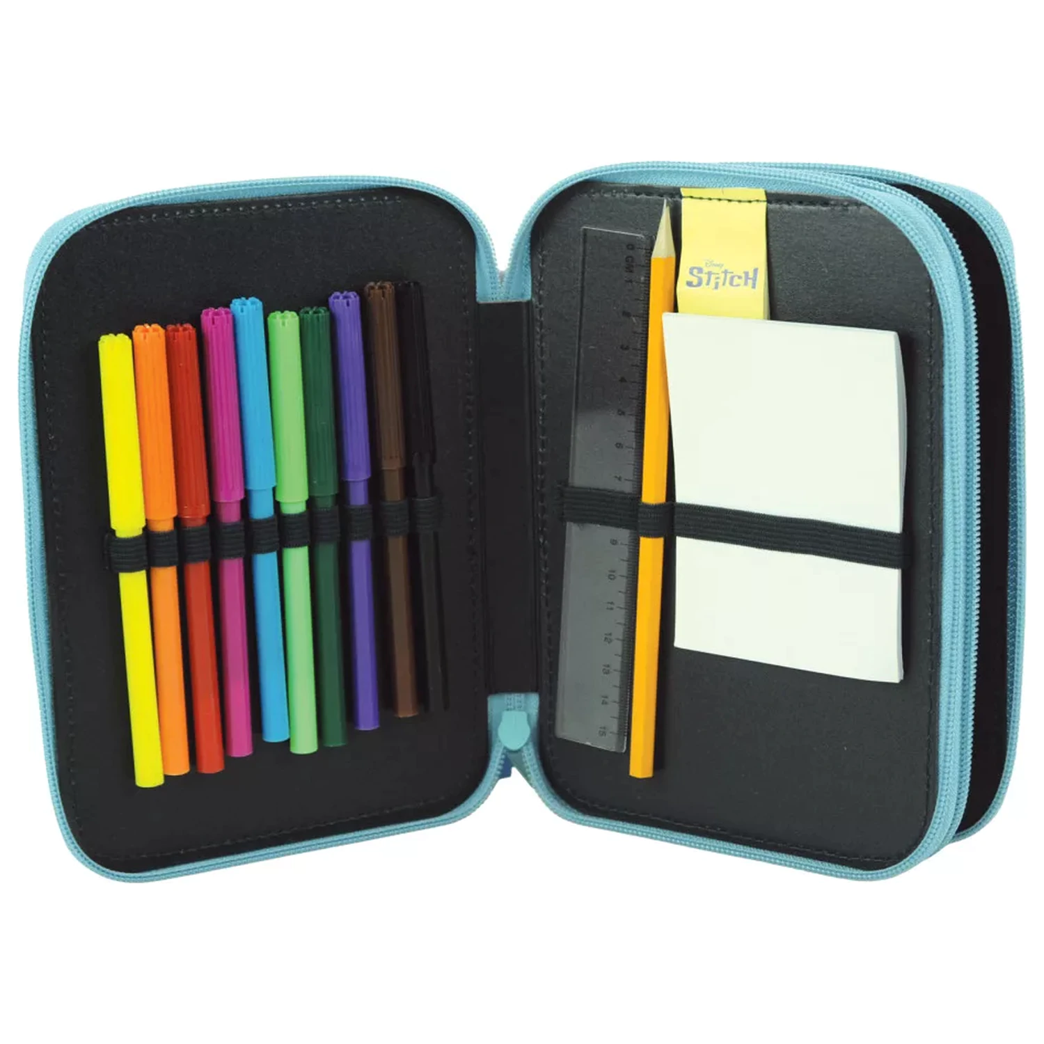 Stitch Brush It Out gefülltes 2-stöckiges Federmäppchen Produktfoto