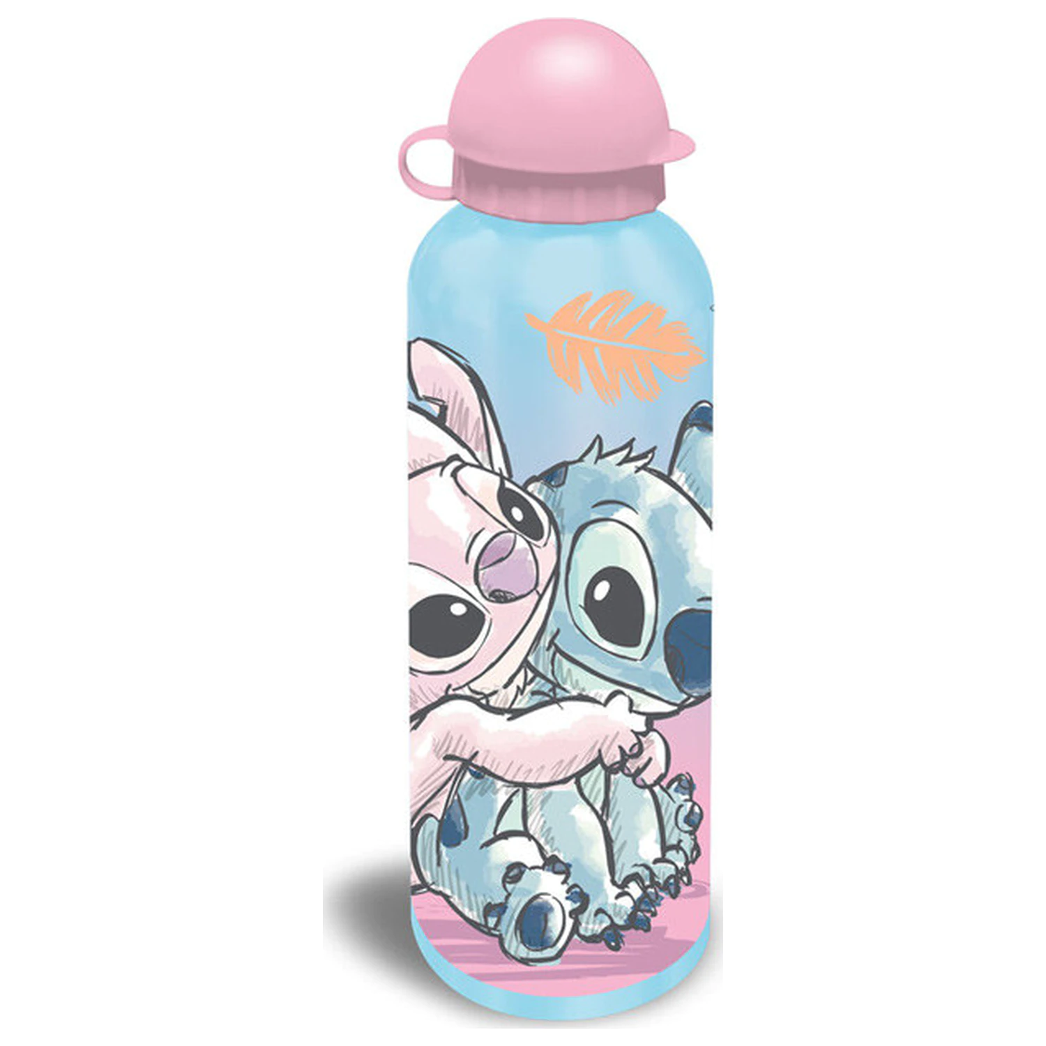 Stitch Cheeky Hug Aluminium Wasserflasche mit Trinkverschluss 500 ml Produktfoto