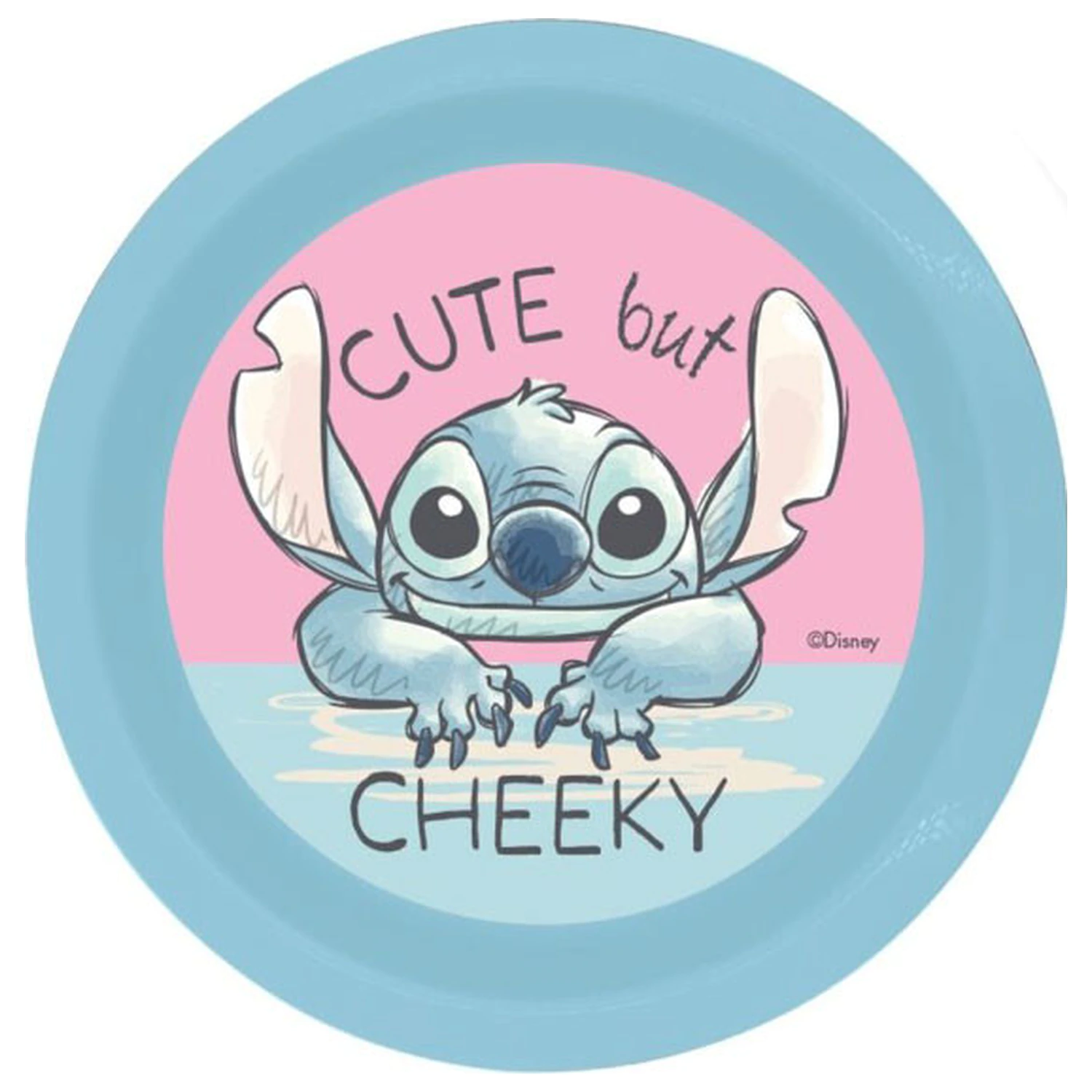 Stitch Cheeky Plastik Flacher Teller Produktfoto