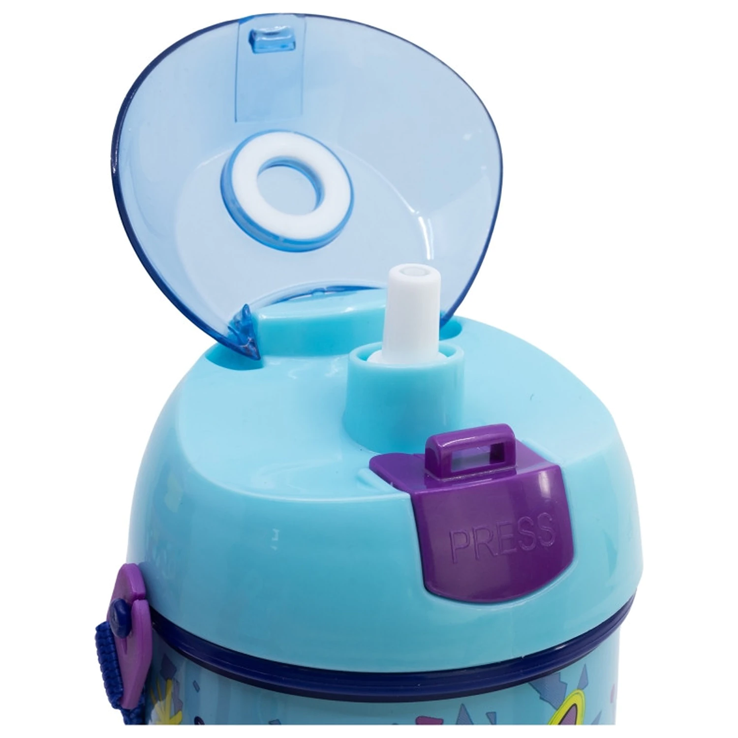 Stitch Dance Plastik Strohhalm Wasserflasche mit Aufhänger 450 ml Produktfoto