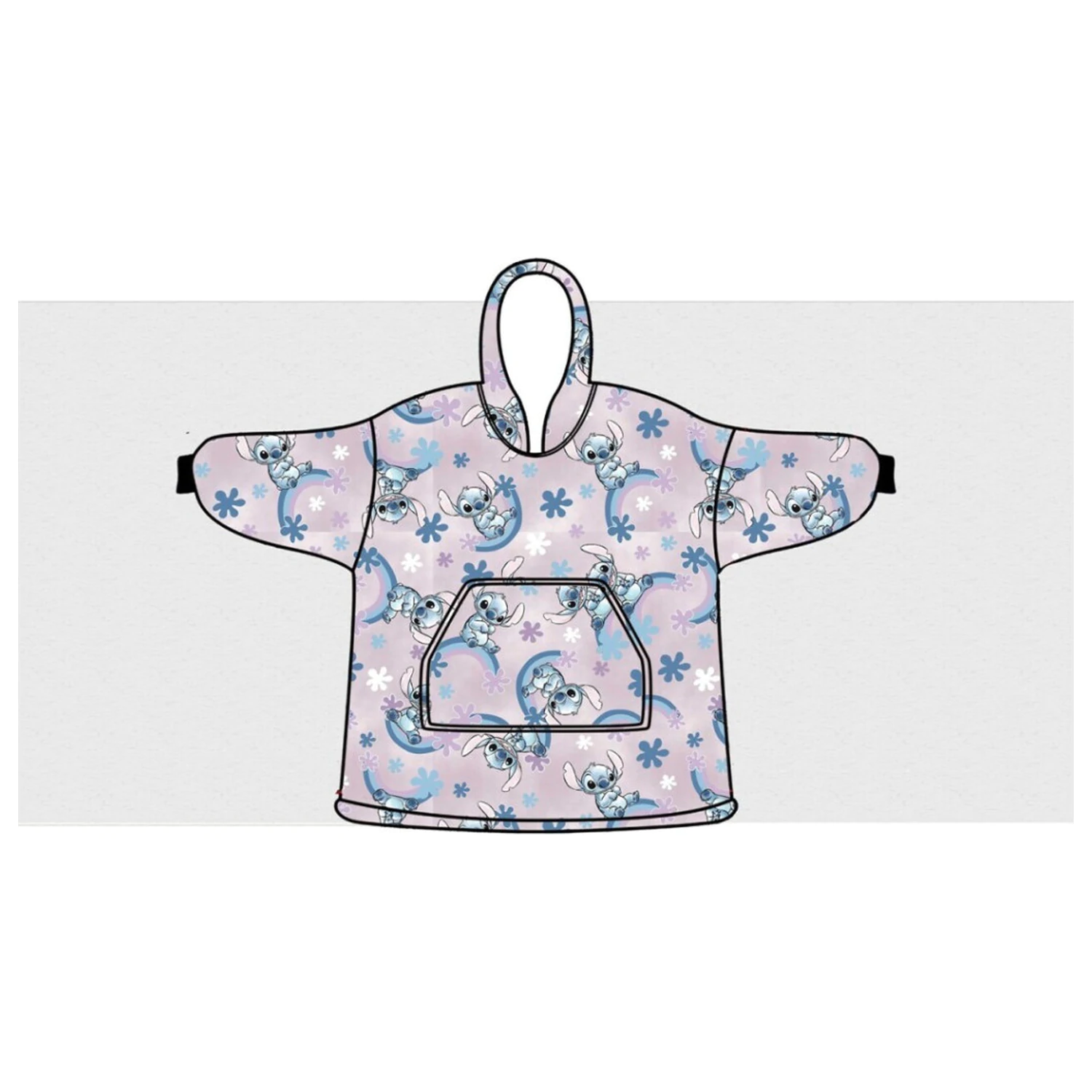 Stitch Dreamy Plush Fleece Tragbare Decke Poncho für Alter 7-14 Produktfoto