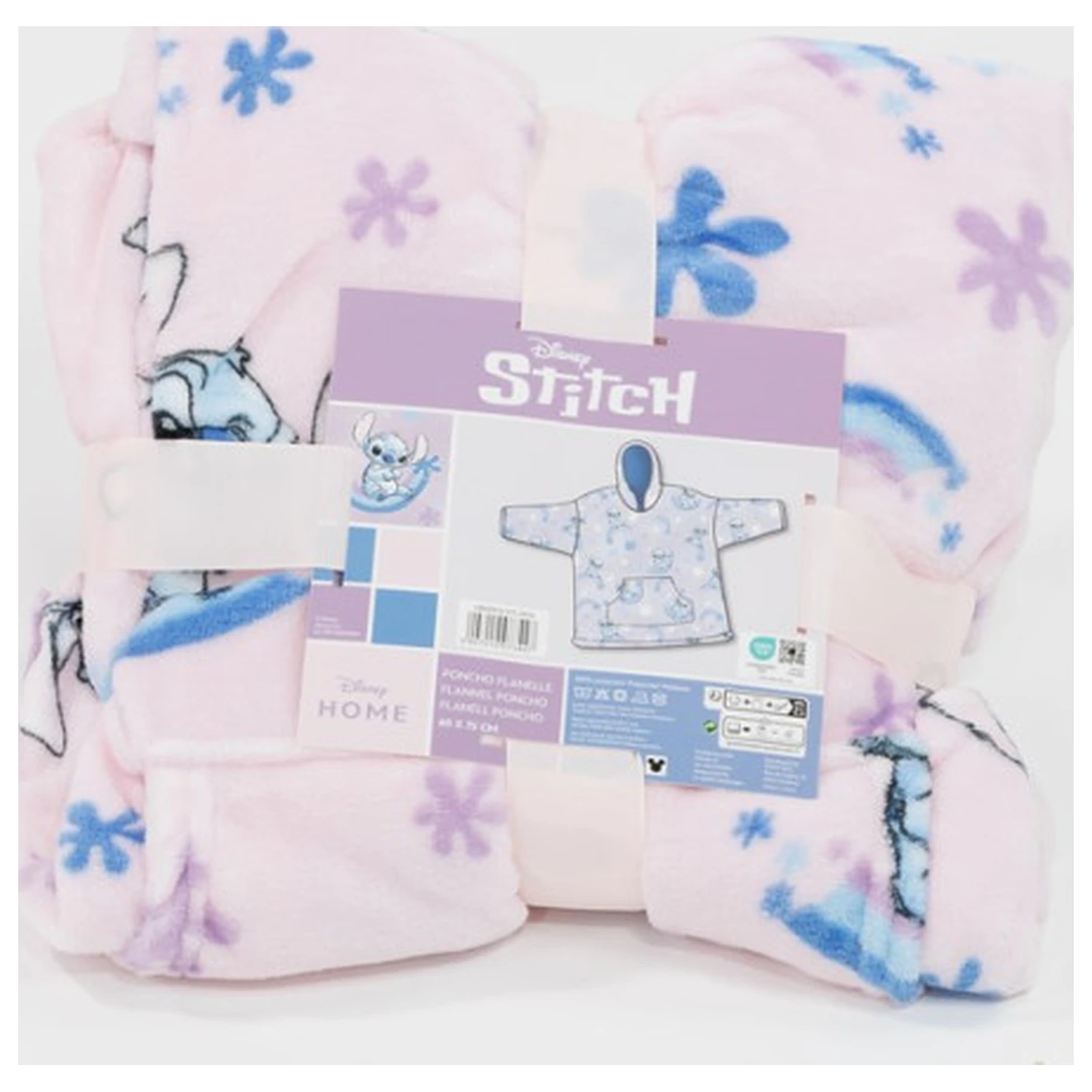 Stitch Dreamy Plush Fleece Tragbare Decke Poncho für Alter 7-14 Produktfoto