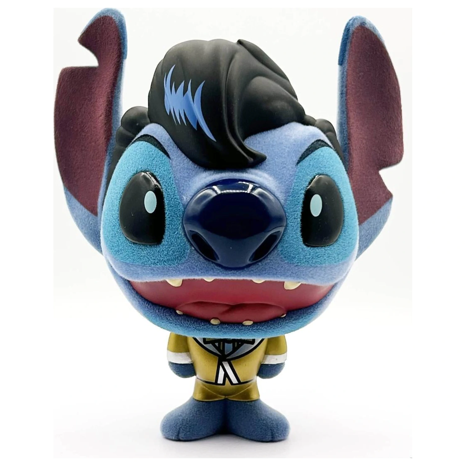 Stitch Elvis Gold Suit Bhunny beflockte Vinylfigur Produktfoto