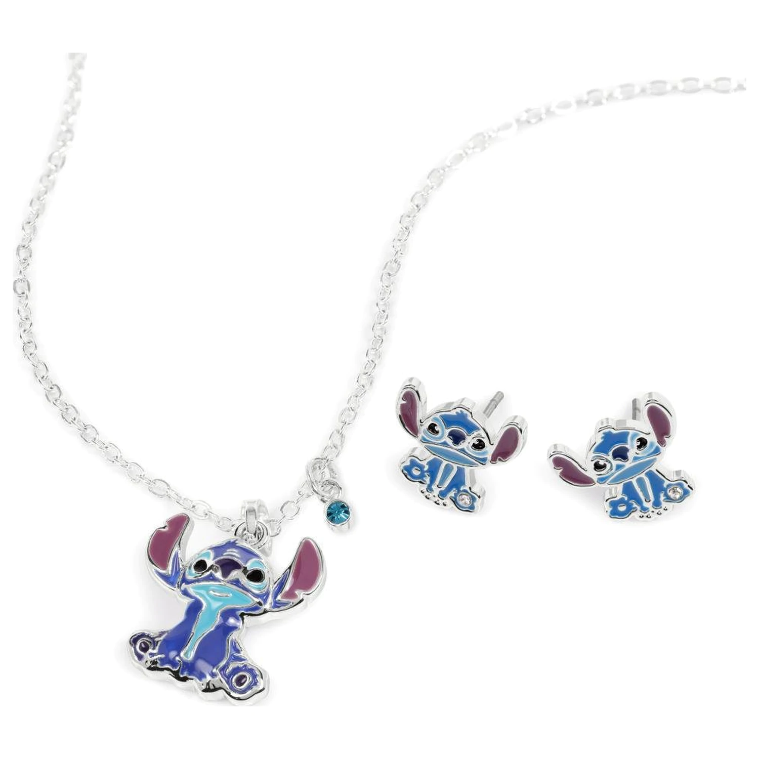 Stitch Ohrringe & Halsketten Set Plated Brass Produktfoto