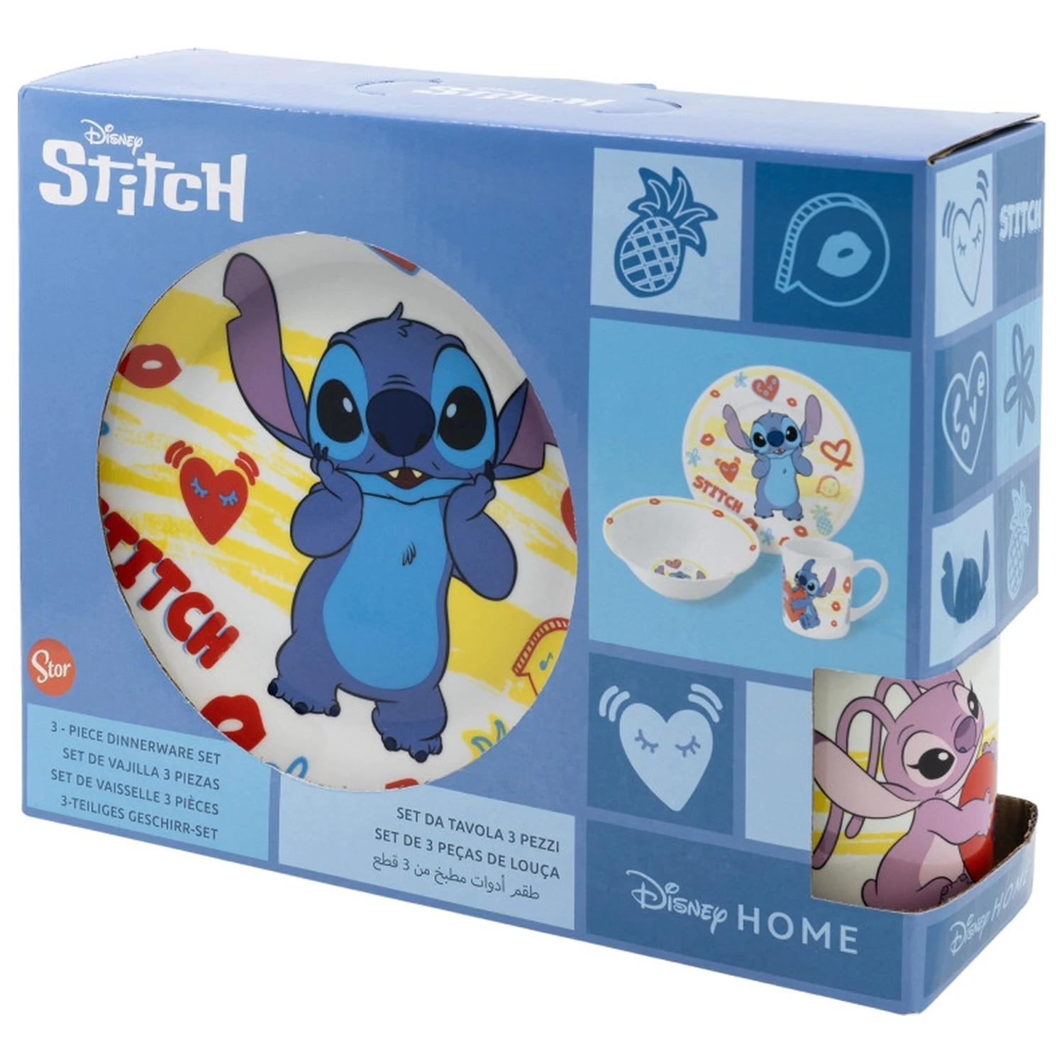 Stitch Heart Porzellan Geschirrset Produktfoto
