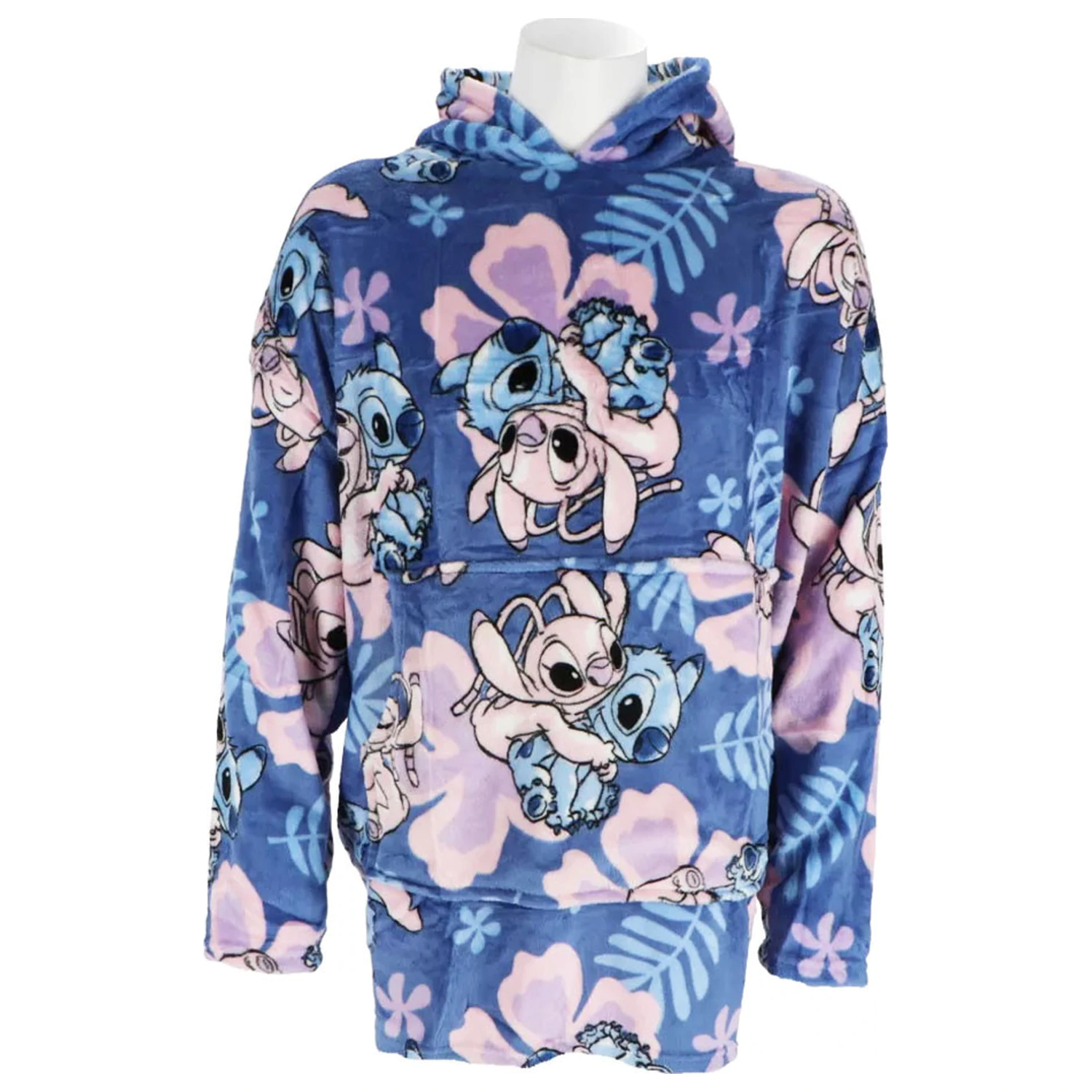 Stitch Hibiscus Slip-On Plüsch Fleece Decke, Poncho 3-6 Jahre Produktfoto