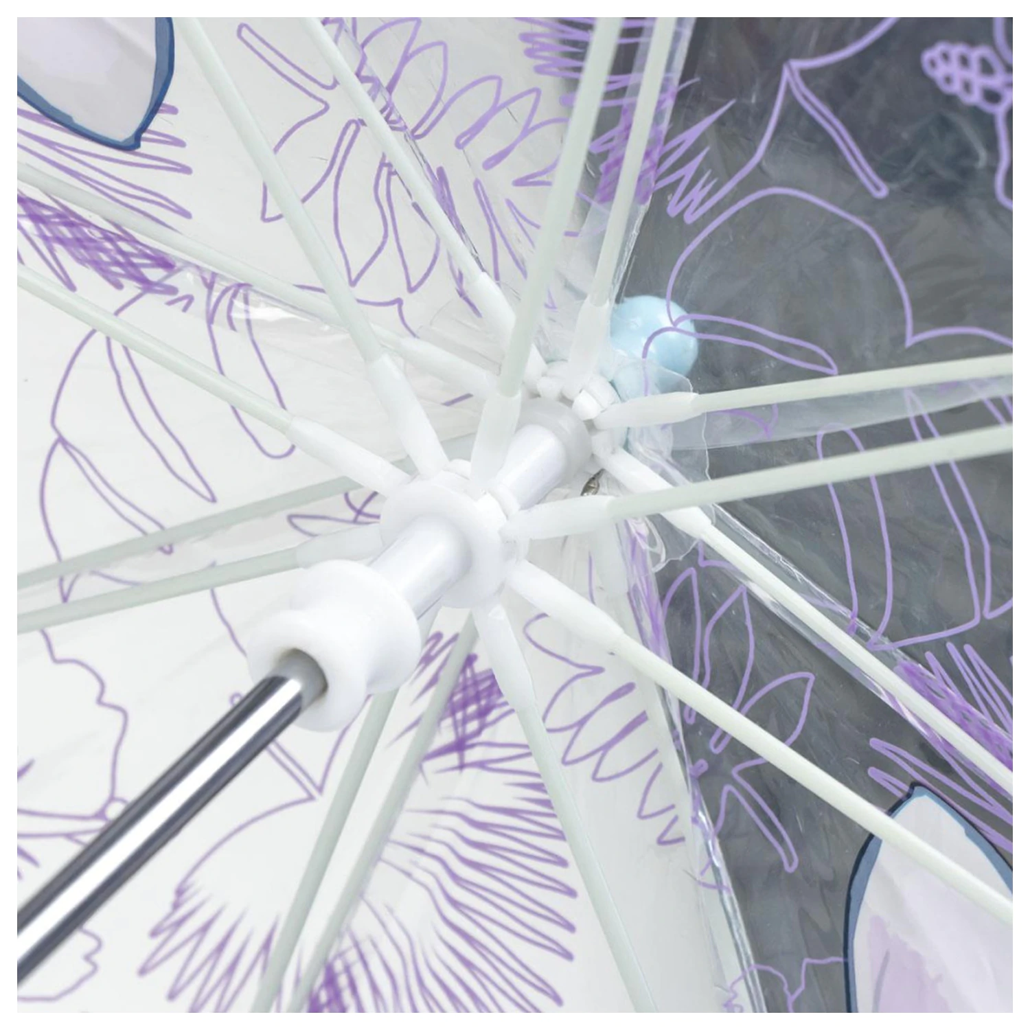 Stitch Hibiscus Kinder transparenter Regenschirm Ø71 cm Produktfoto