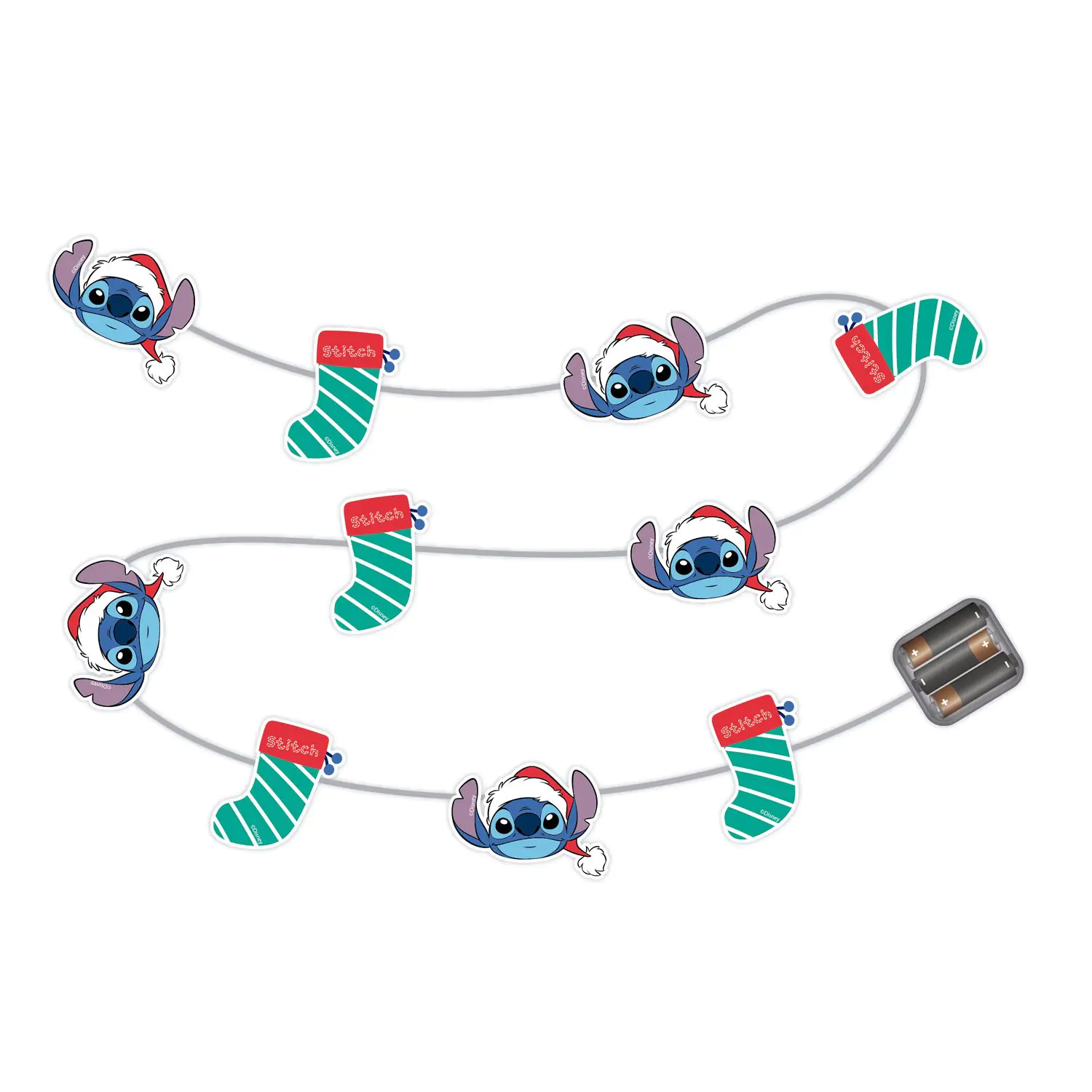 STITCH Weihnachtslichterkette 10 LED 1,65m Produktfoto