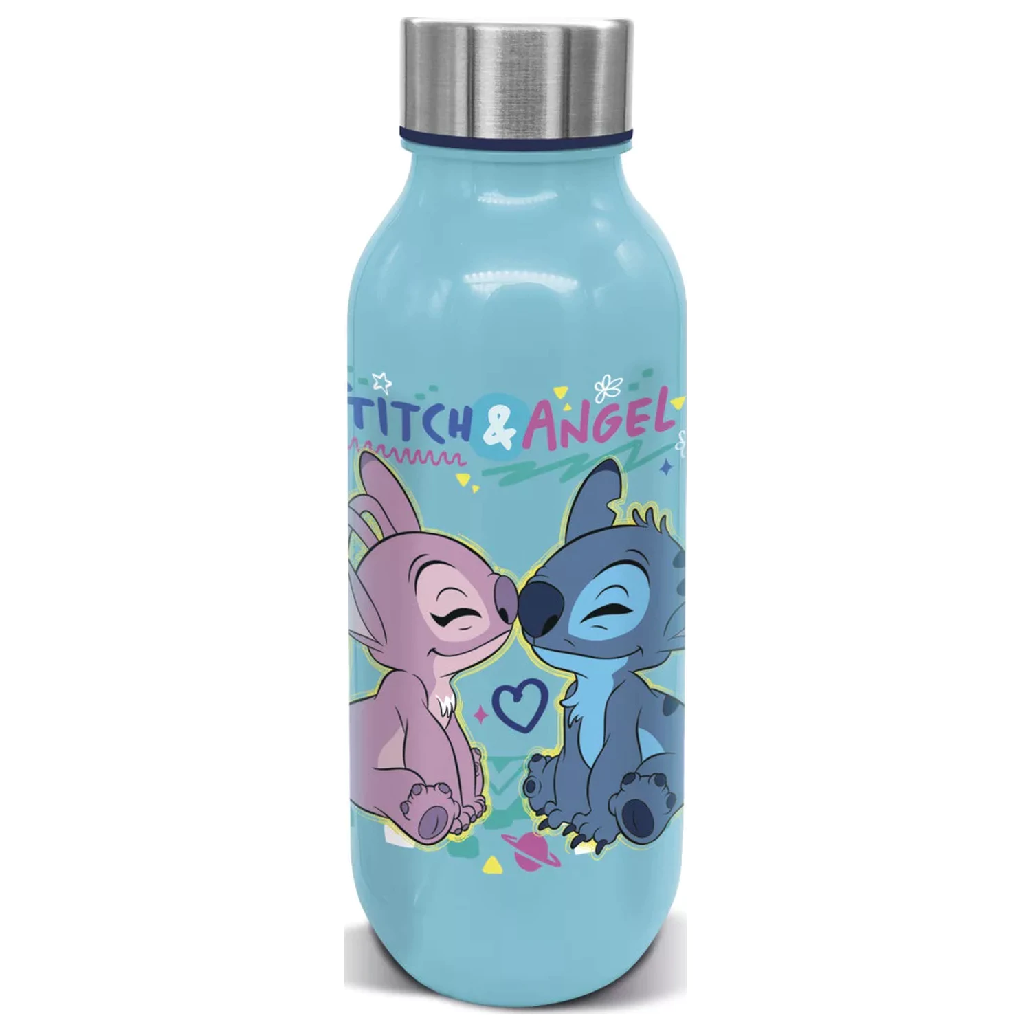 Stitch Love Kunststoff Wasserflasche mit Schraubverschluss 640 ml Produktfoto