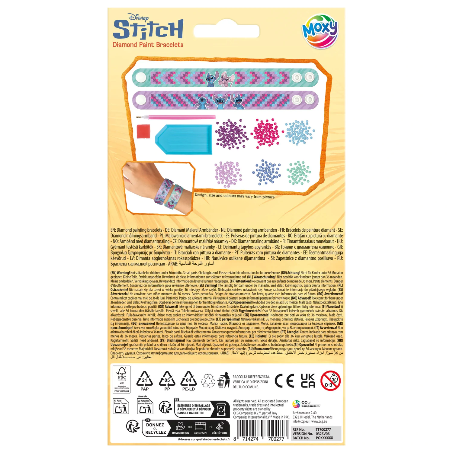 Stitch Moxy diamond dot Armband Set von 2 Produktfoto