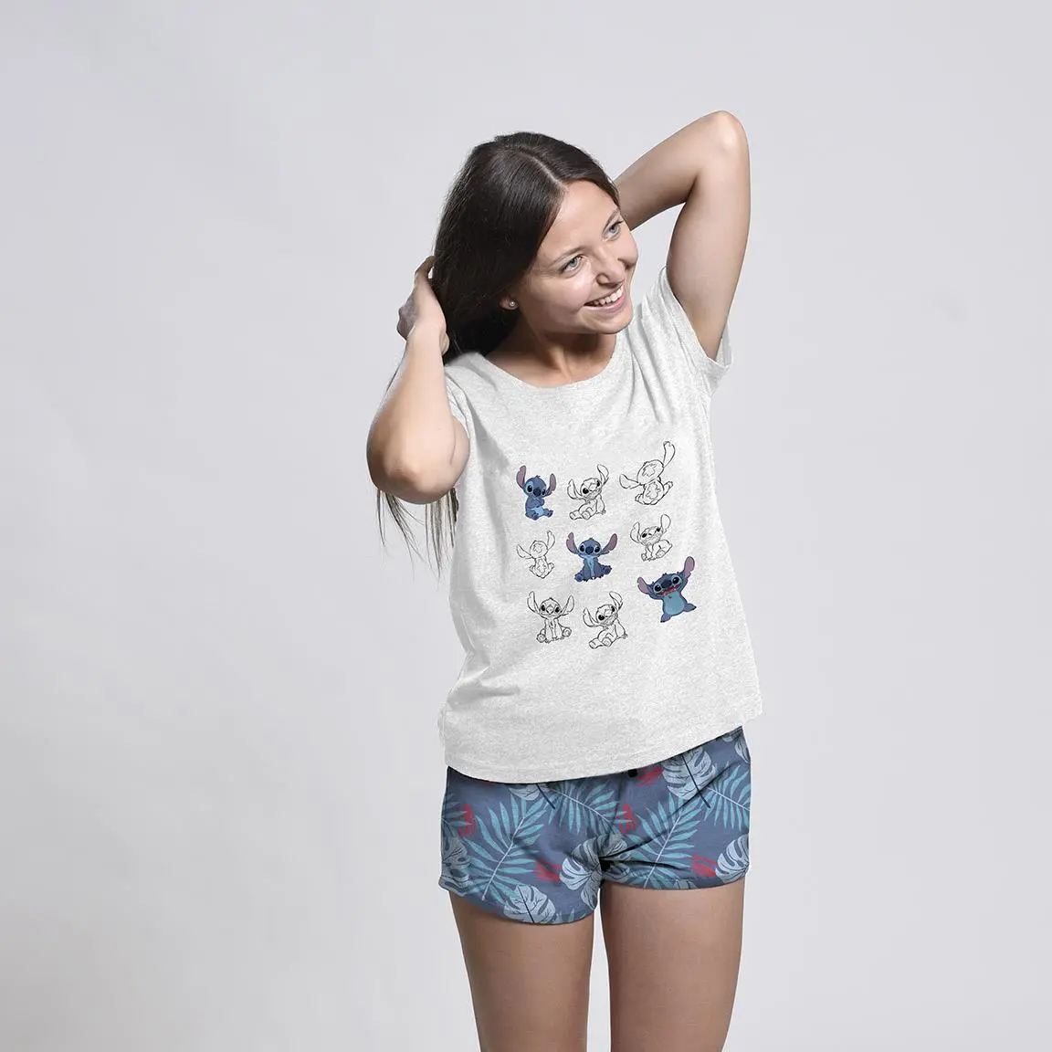 Stitch kurze erwachsene Damen Pyjama Produktfoto