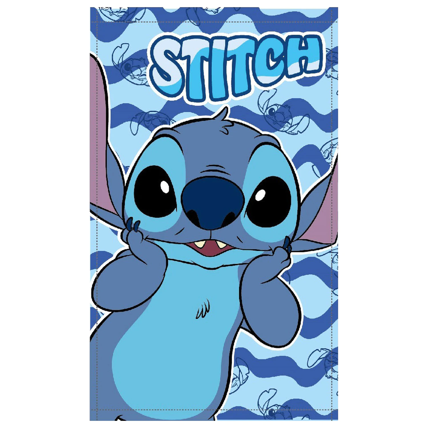 Stitch Ocean Waves Handtuch, Gesichtstuch, Tuch 30x50cm Produktfoto