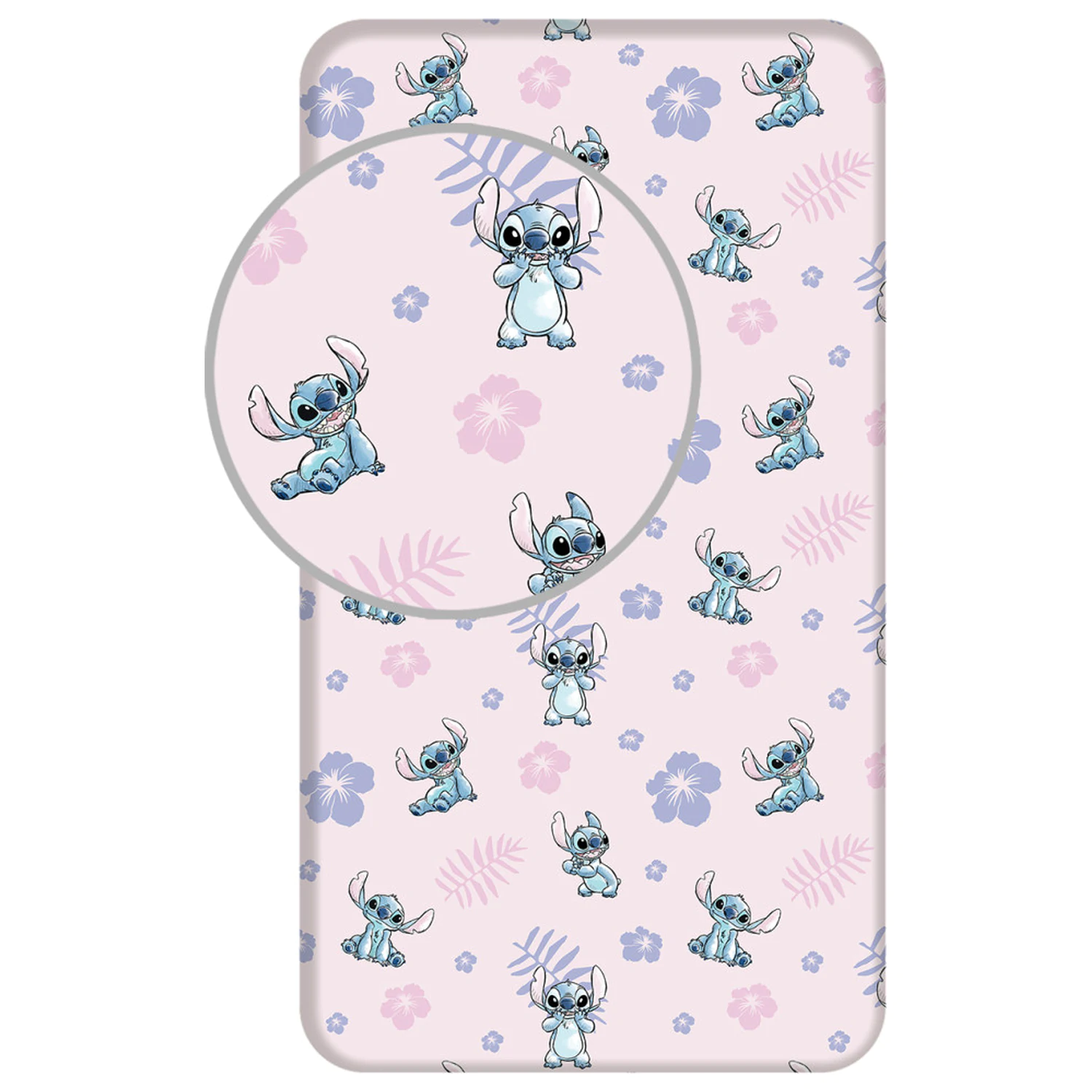 Stitch Pink Spannbetttuch 90x200 cm Produktfoto