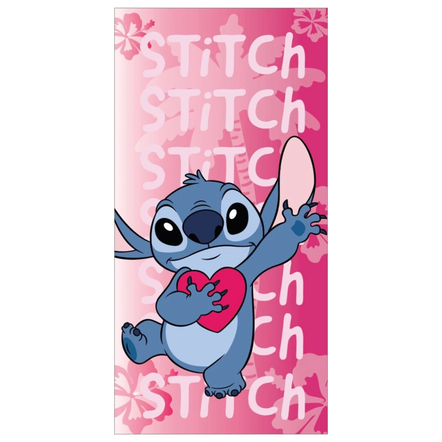 Stitch Pink Herz Handtuch Produktfoto