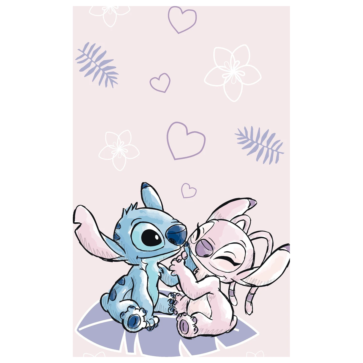 Stitch Pink Handtuch Produktfoto