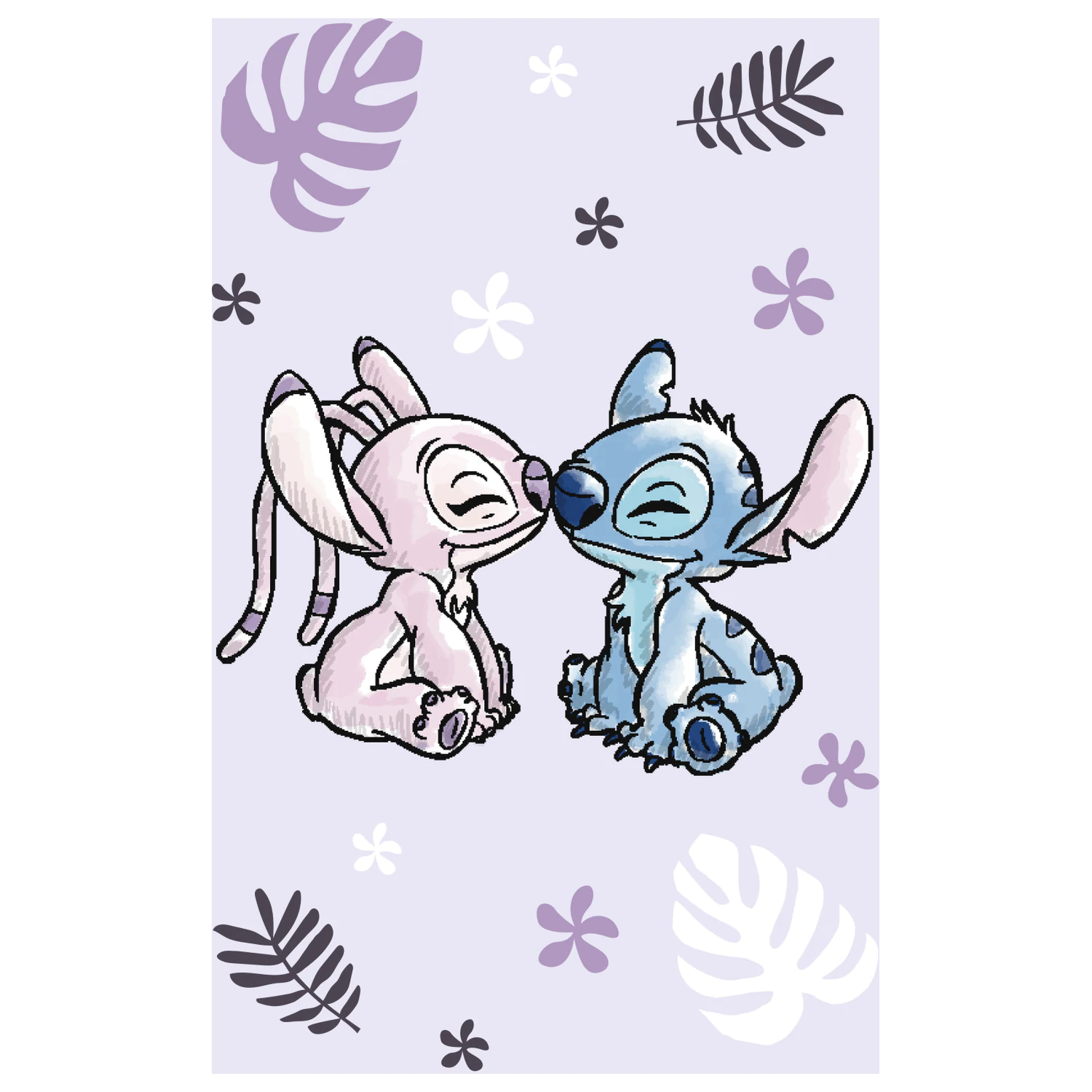 Stitch Lila Fleece Decke Produktfoto
