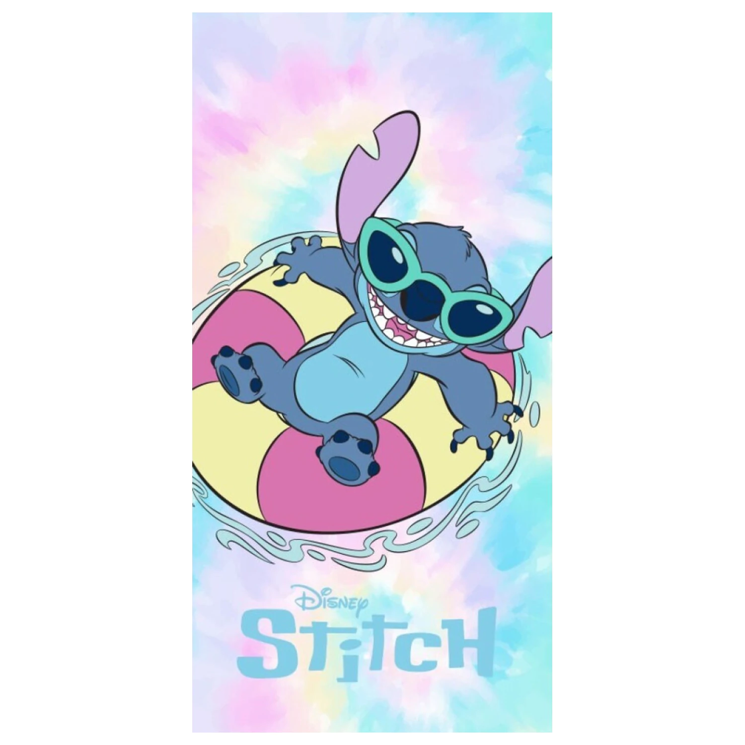 Stitch Rainbow Waves Handtuch 70x140cm Produktfoto