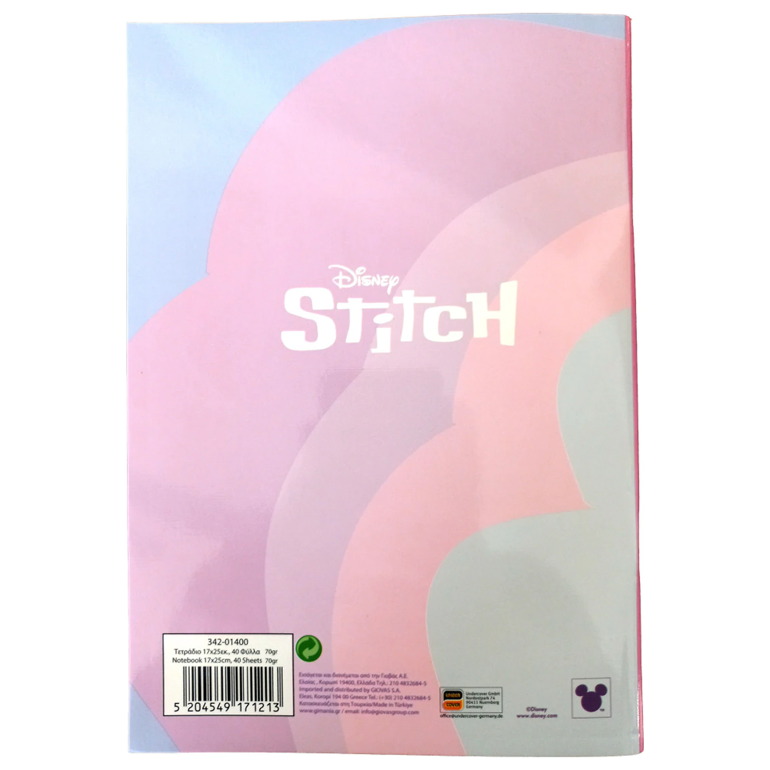Stitch Space Rocks B/5 liniertes Notizbuch 40 Blatt Produktfoto