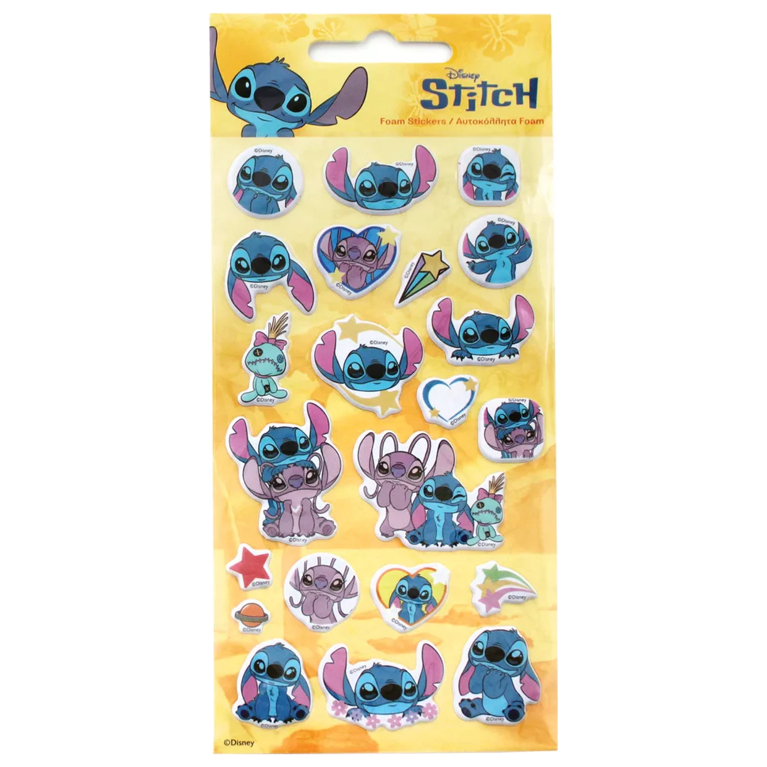 Stitch Star Puffy Schwamm Sticker Set Produktfoto