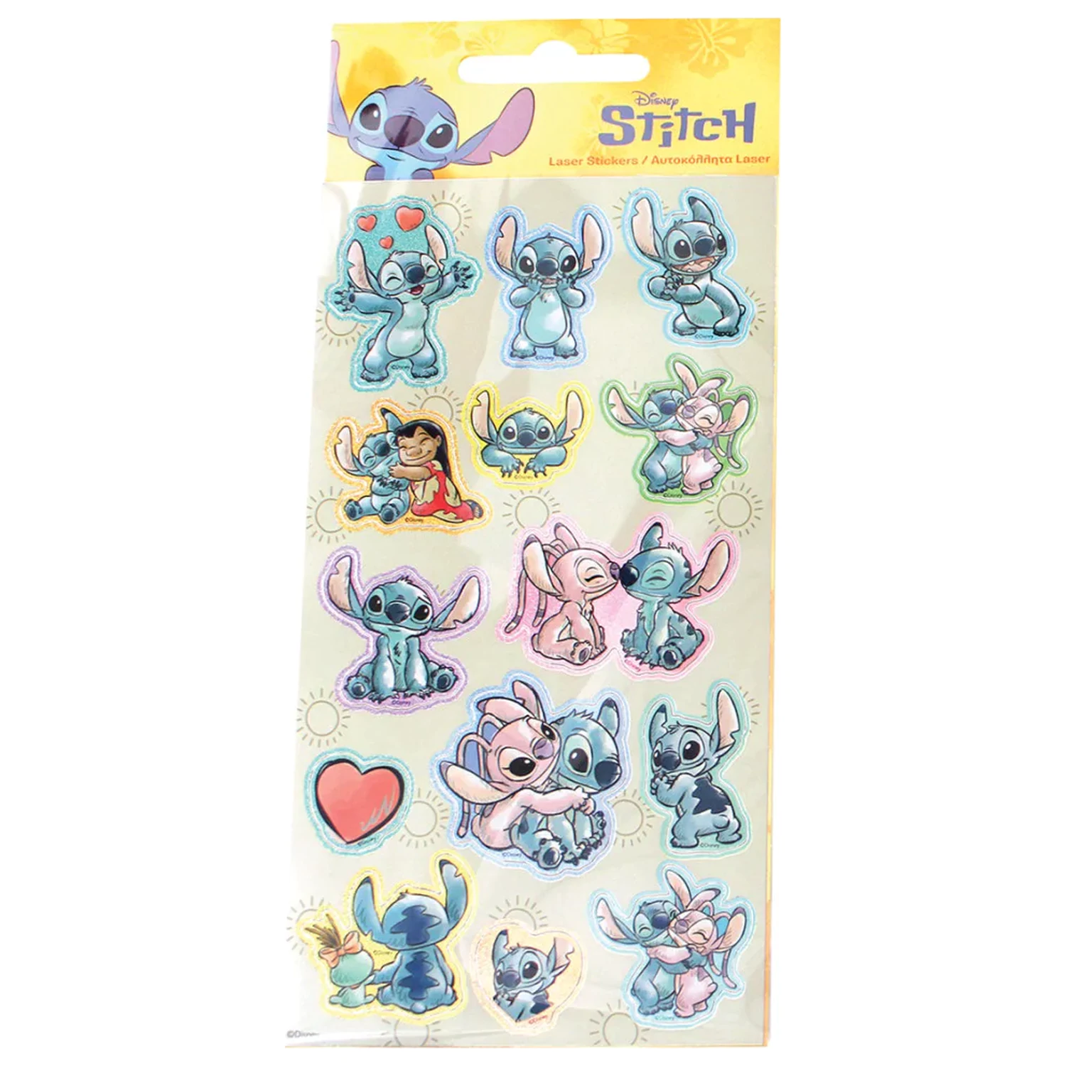 Stitch Sun Holografisches Sticker Set Produktfoto