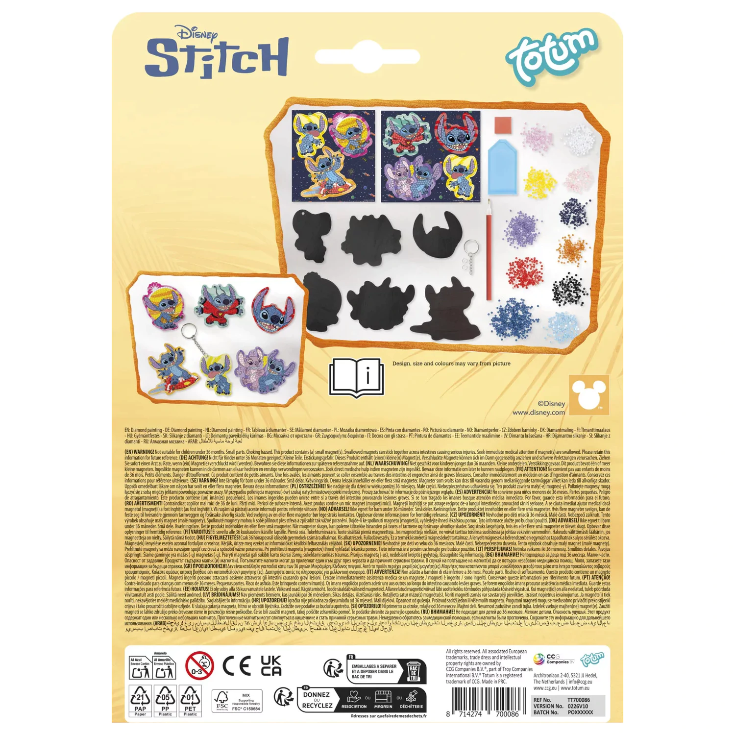 Lilo and Stitch Surf diamantenbesetztes magnetisches Set Produktfoto