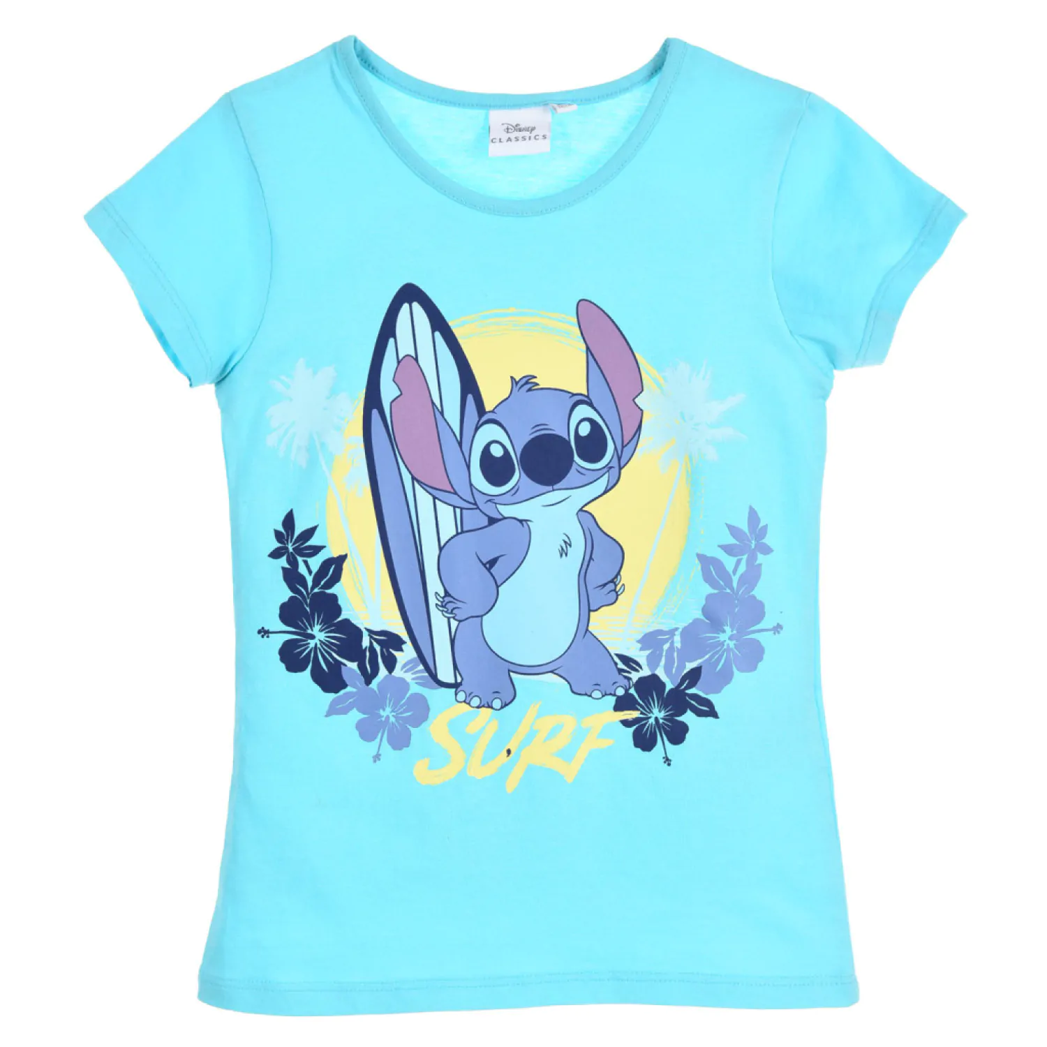Stitch Surf Kids Kurzarm T-Shirt, Oberteil Produktfoto