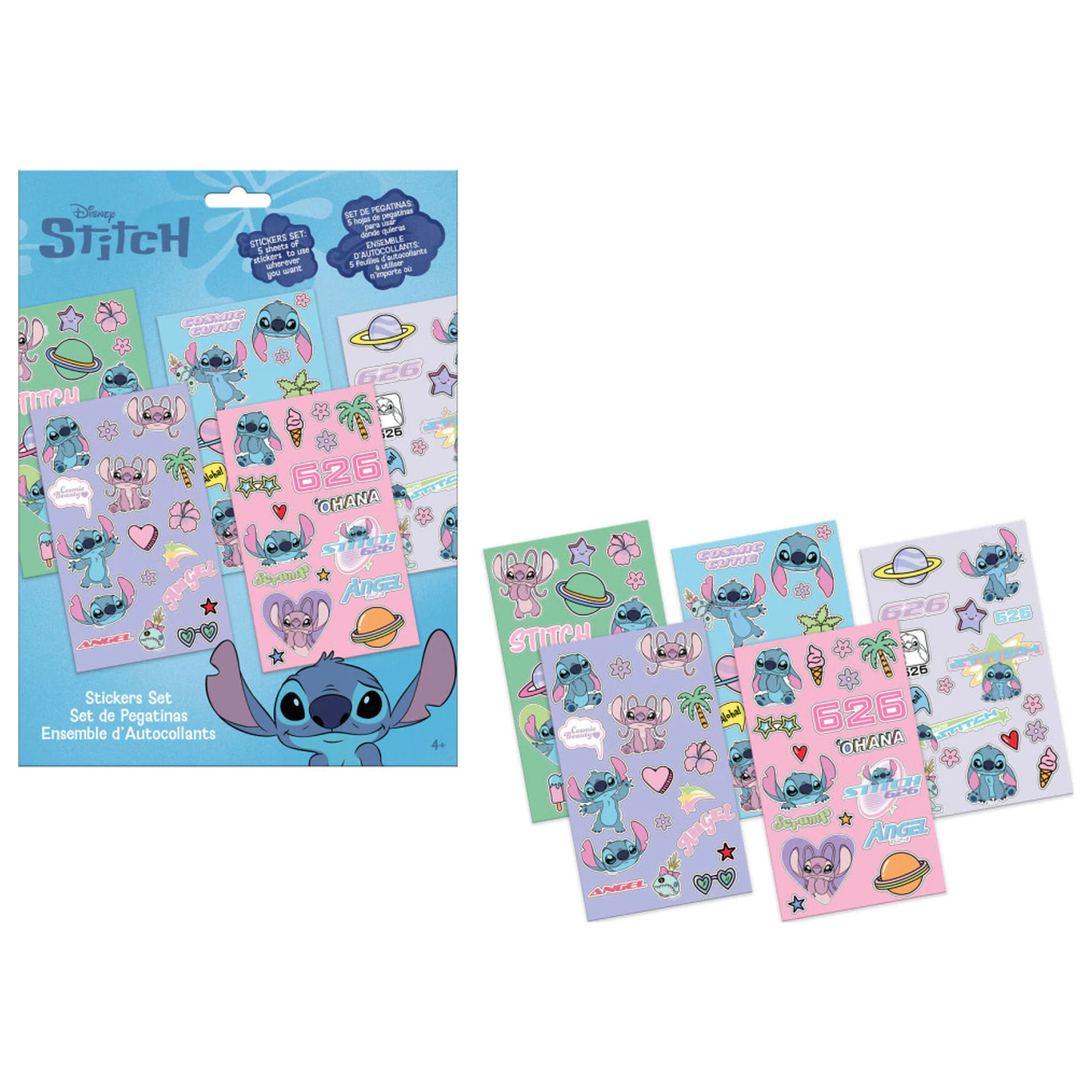 Stitch This World Aufkleber-Set, 5 Blatt Produktfoto